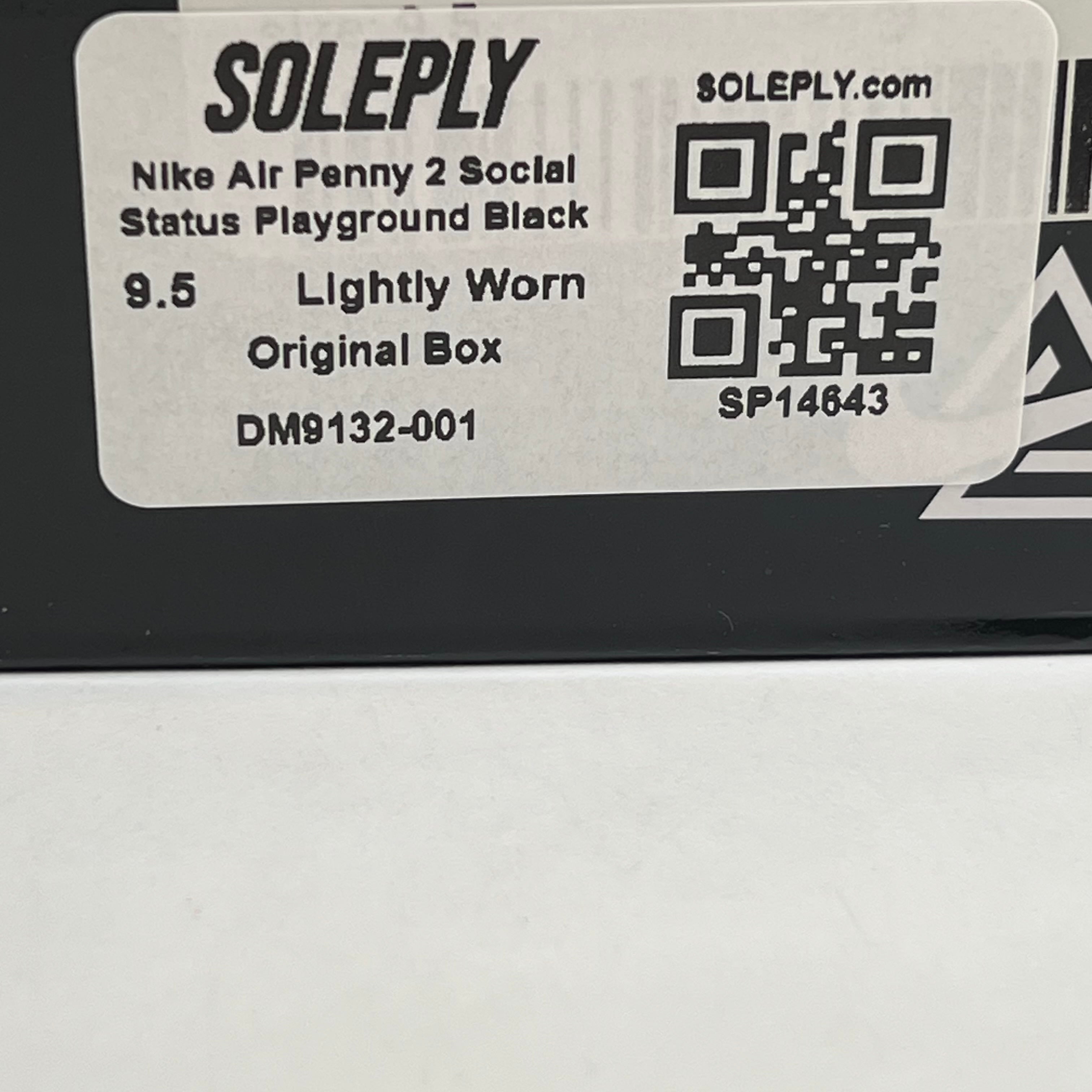 SP14643 Nike Air Penny 2 Social Status Playground Black