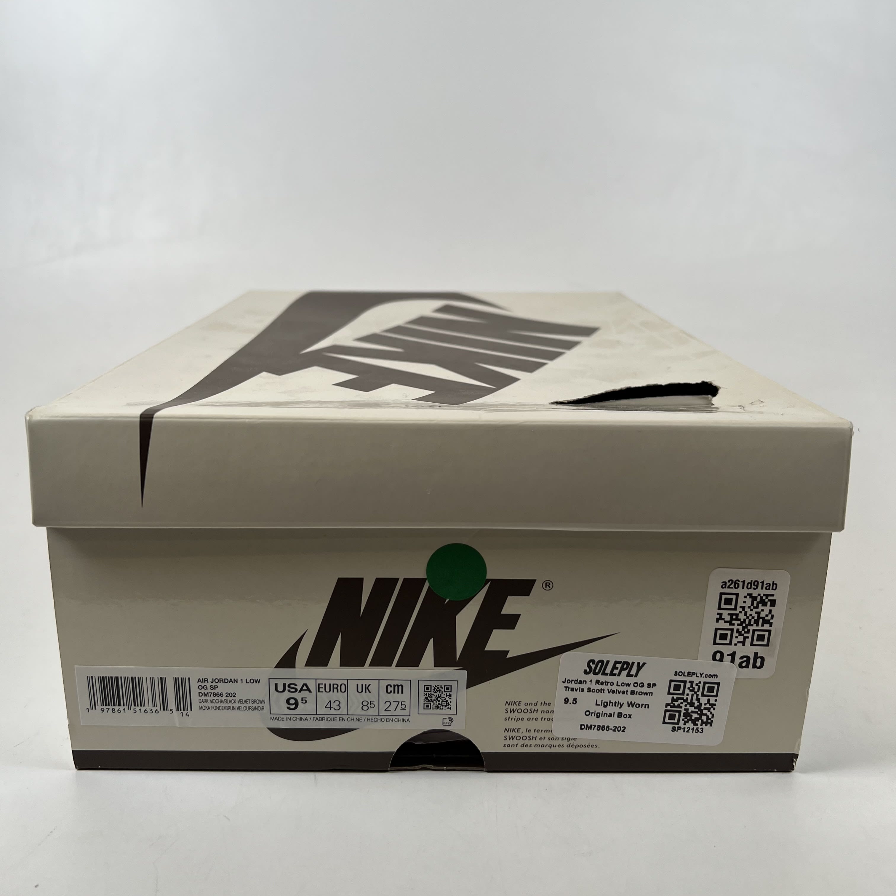 [SP12153] Jordan 1 Retro Low OG SP Travis Scott Velvet Brown