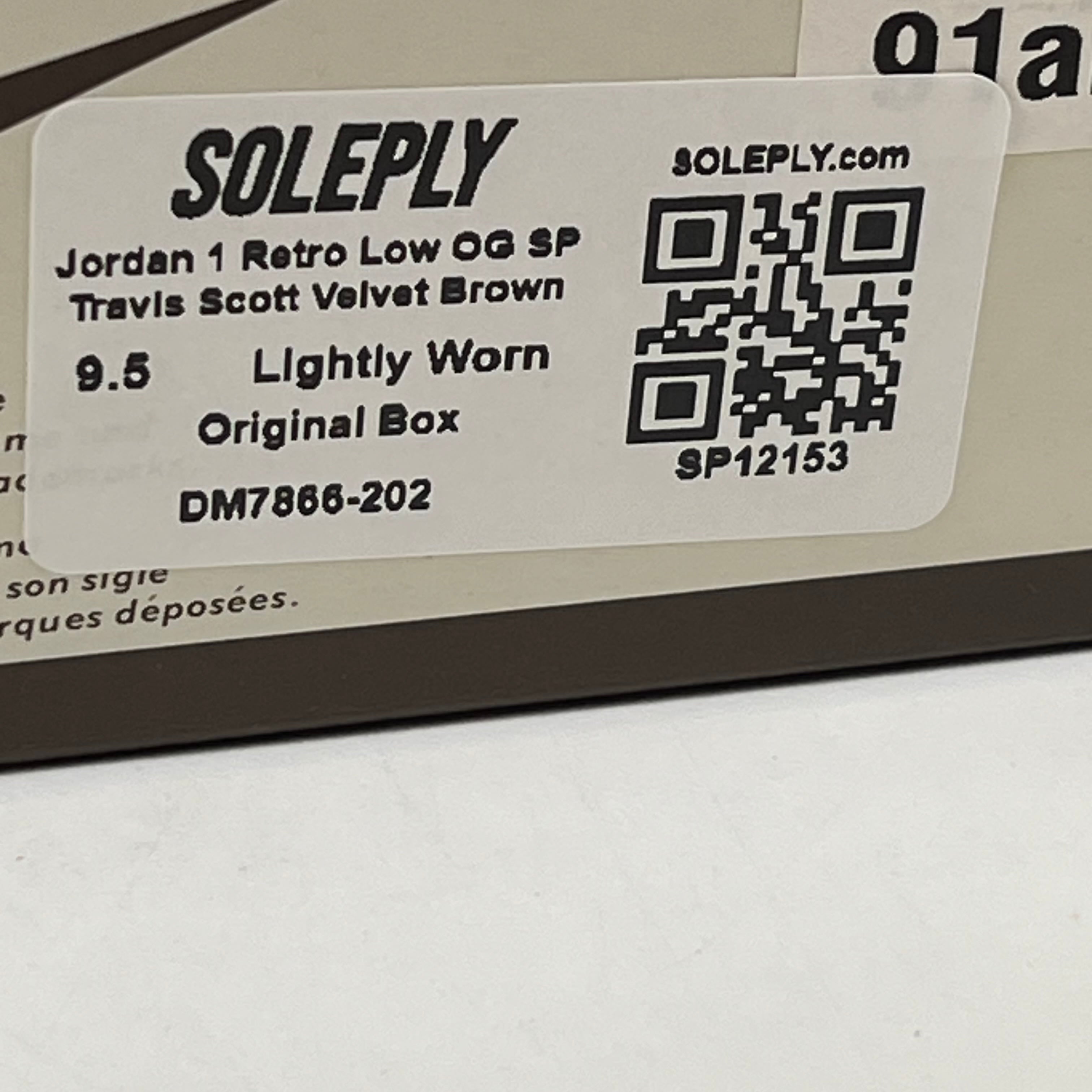 [SP12153] Jordan 1 Retro Low OG SP Travis Scott Velvet Brown