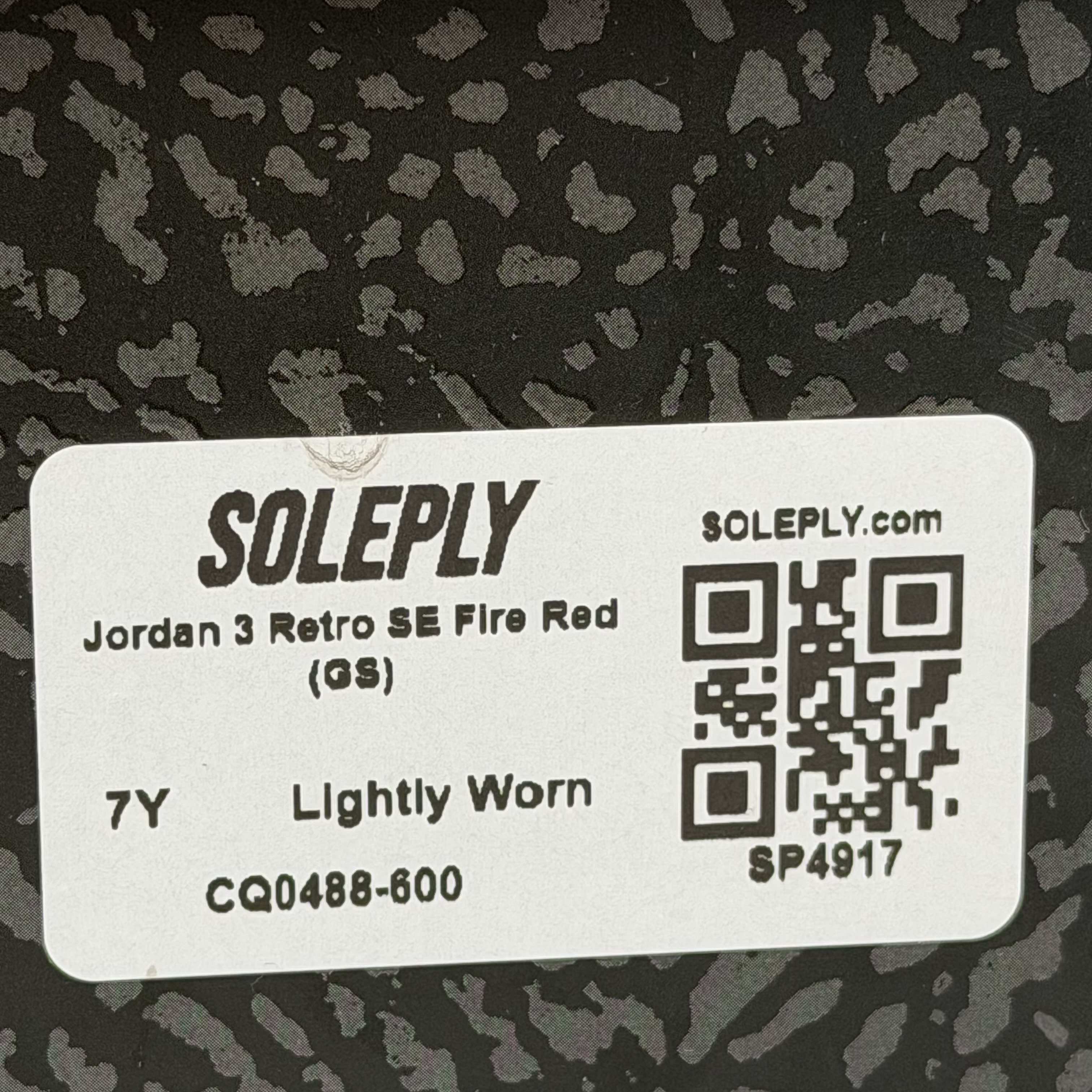 SP4917 Jordan 3 Retro SE Fire Red (GS)