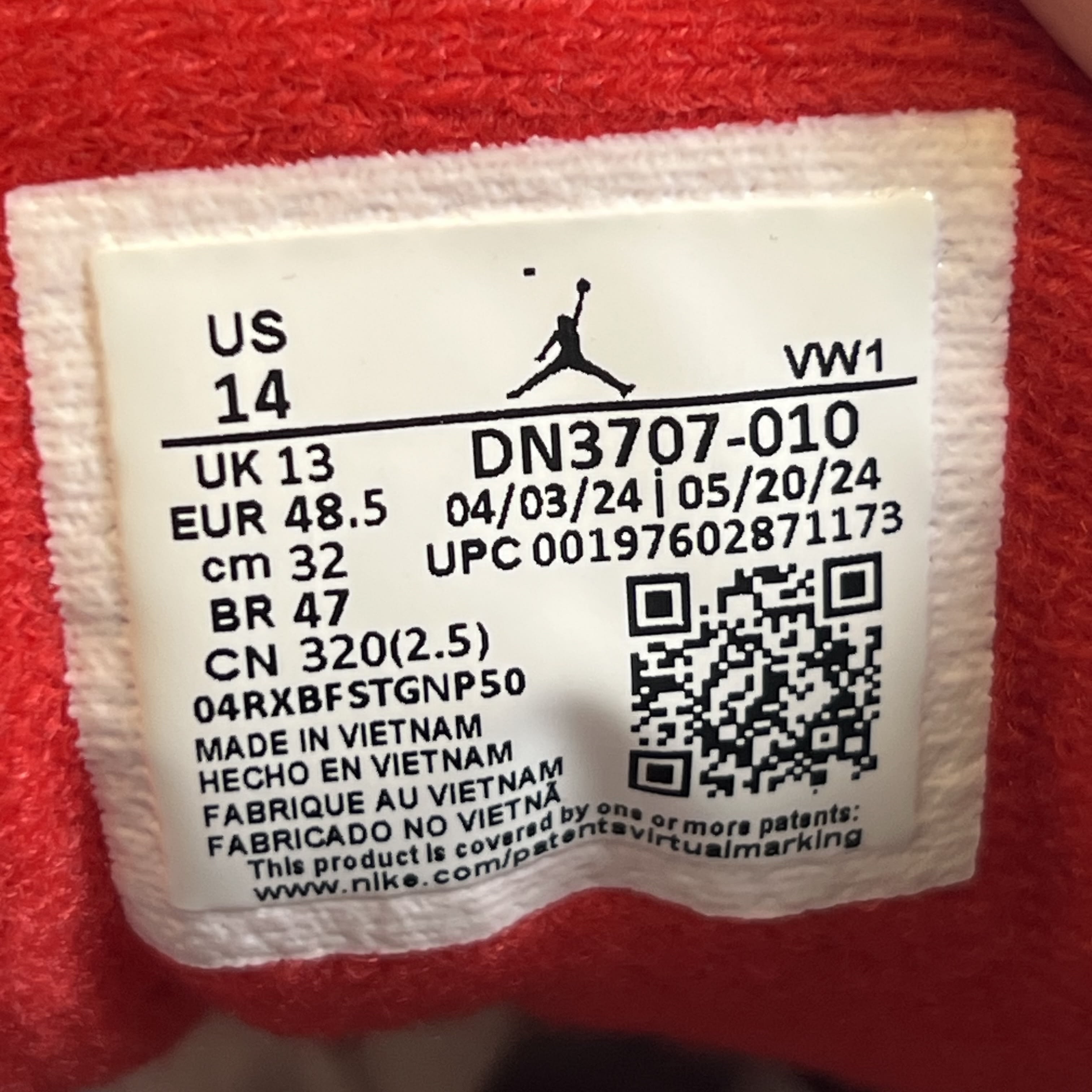 SP13410 Jordan 3 Retro OG Black Cement (2024)