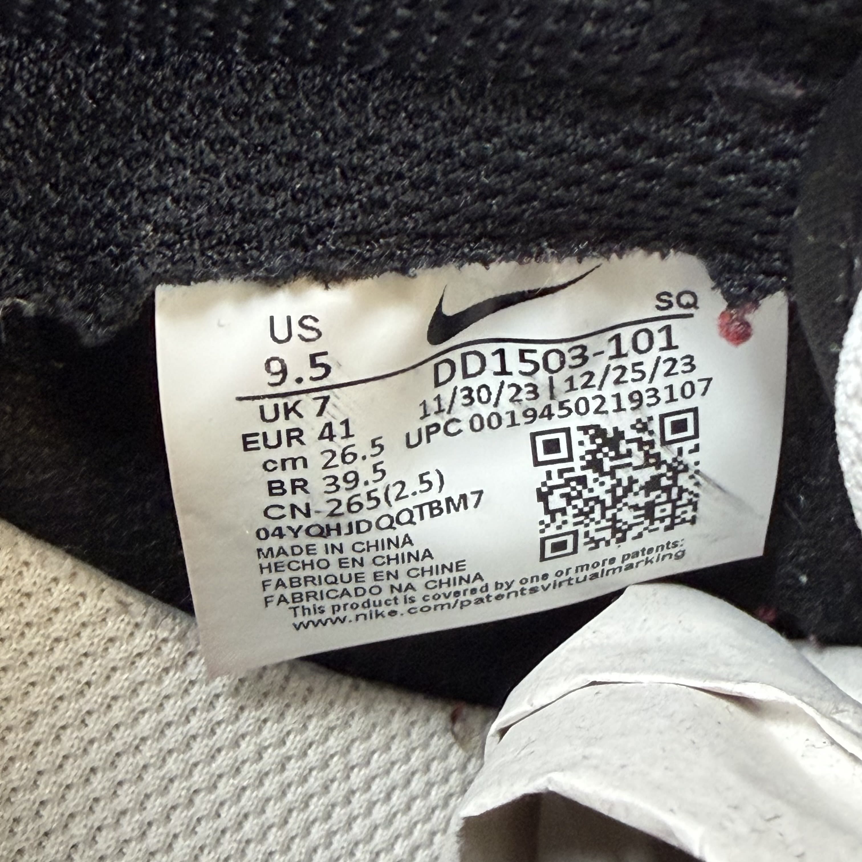 SP10127 Nike Dunk Low Retro White Black Panda (Women's)