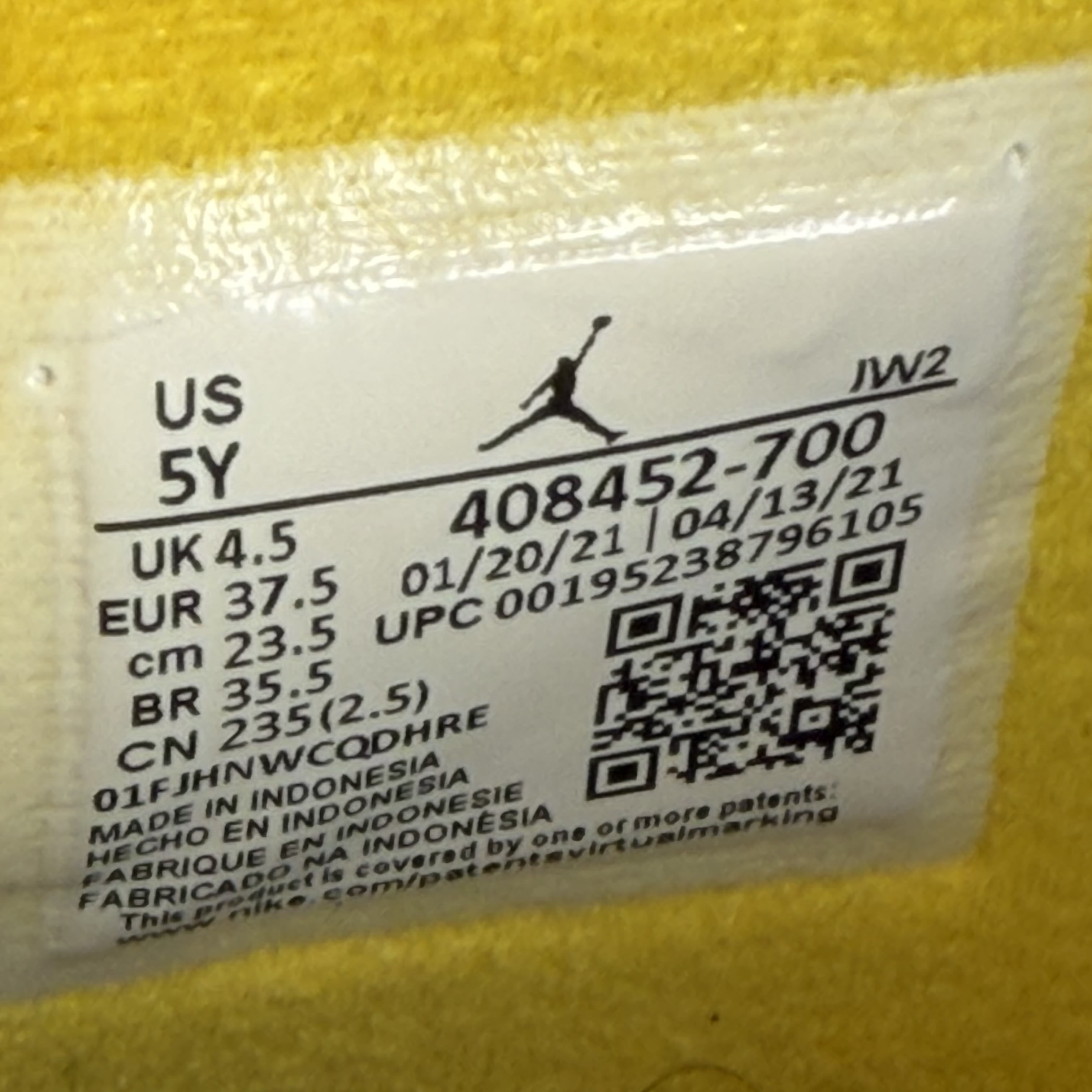 SP4449 Jordan 4 Retro Lightning (2021) (GS)