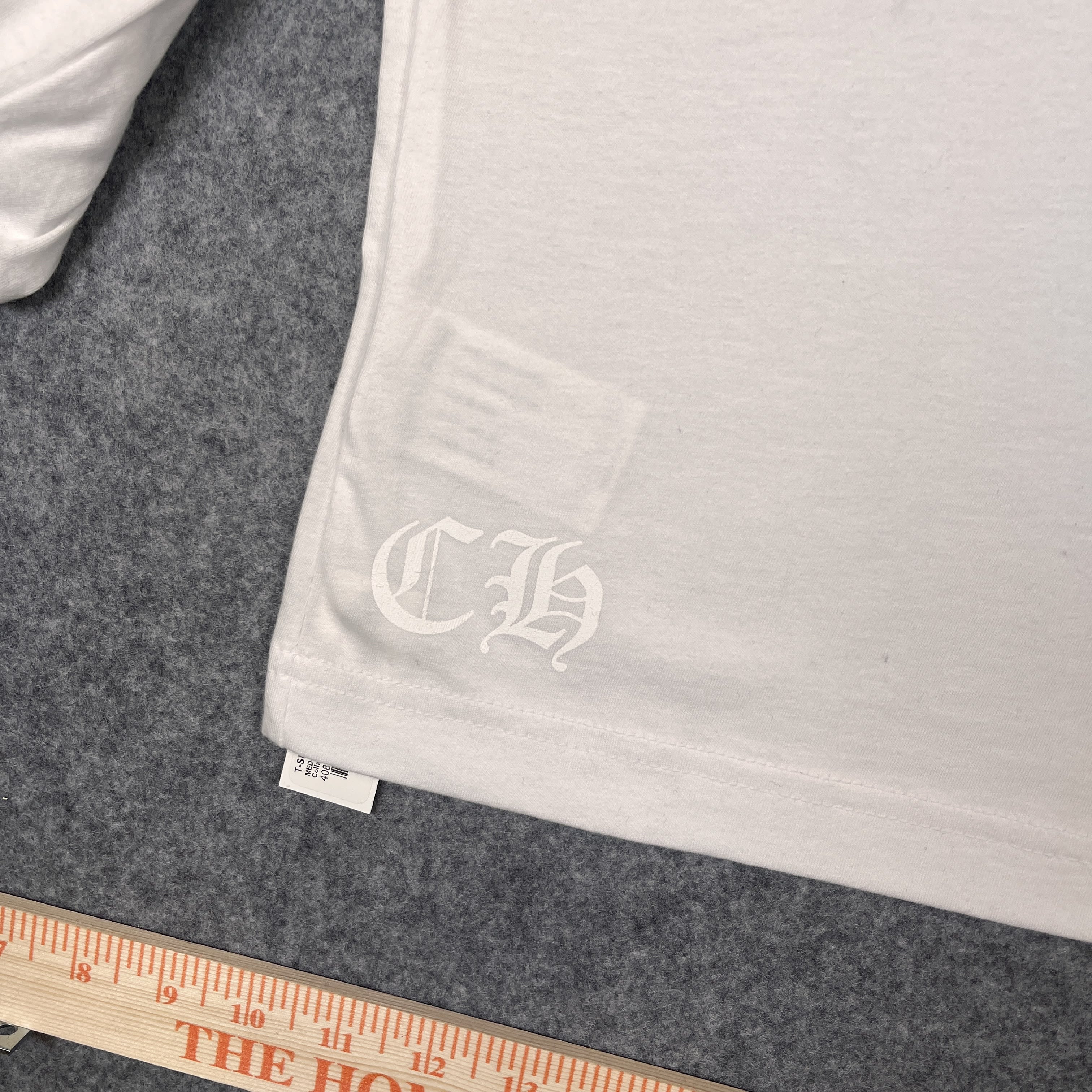 625301 Chrome Hearts Blue Neck Logo Long Sleeve T-Shirt Tee