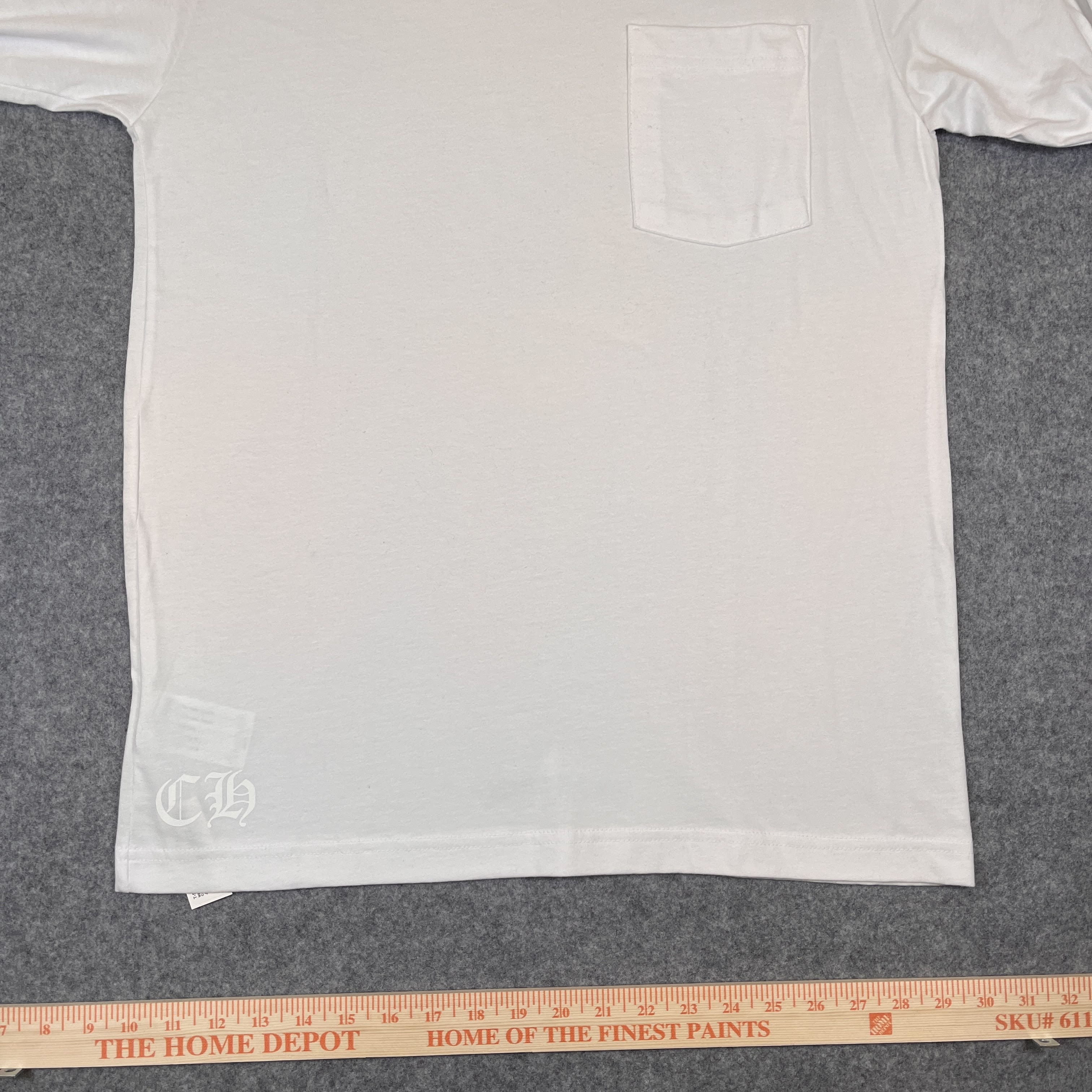 625301 Chrome Hearts Blue Neck Logo Long Sleeve T-Shirt Tee