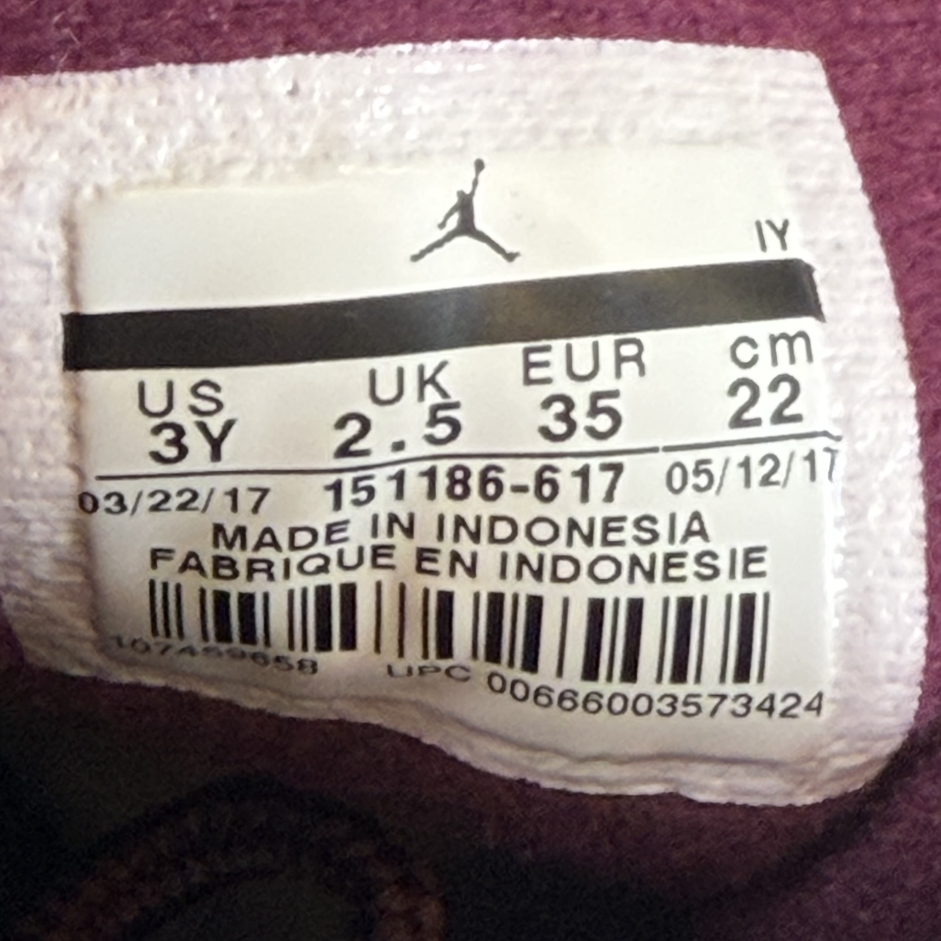 SP4821 Jordan 12 Retro Bordeaux (PS)