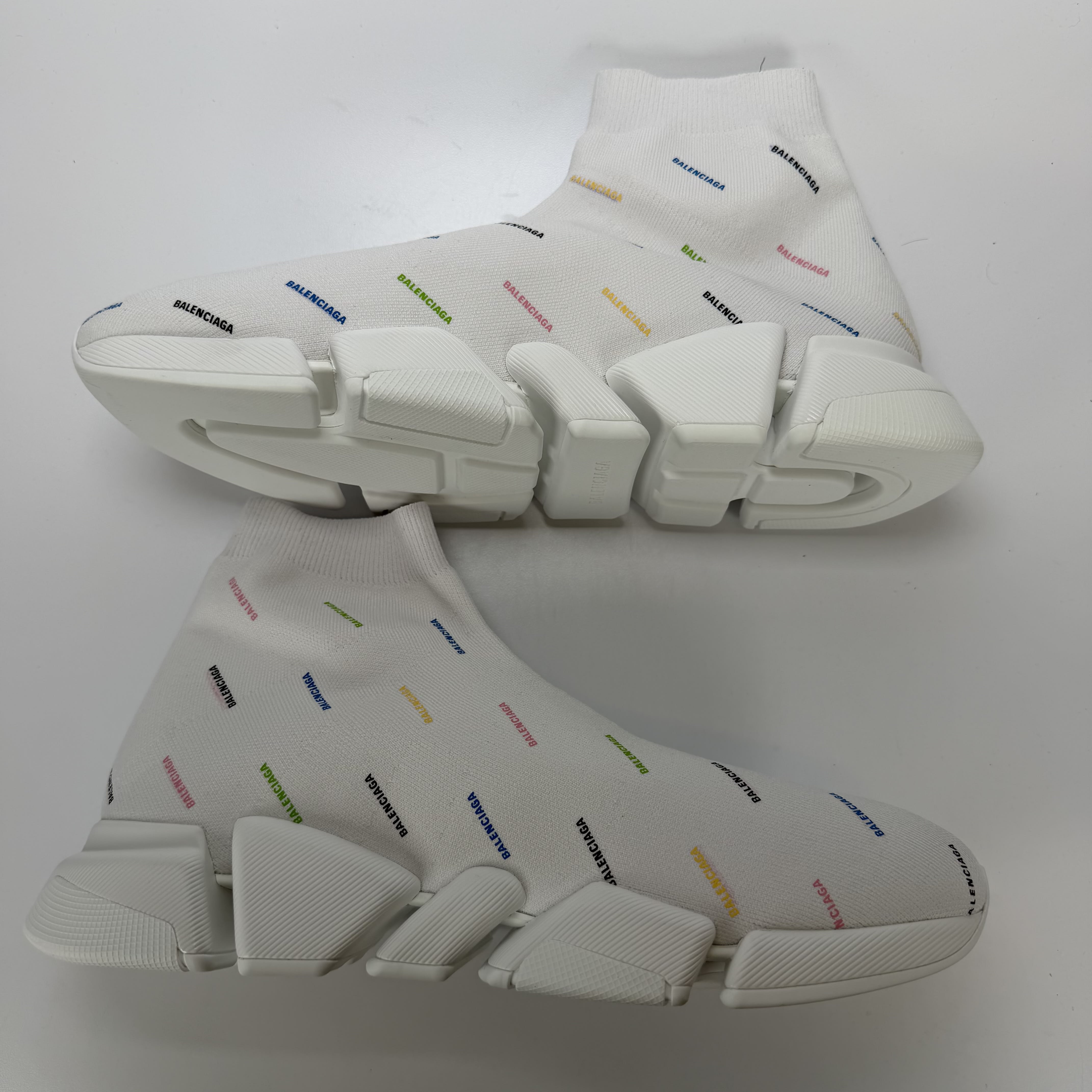 SP5078 Balenciaga Speed 2.0 Speed Trainer 'All Over Logo - White Multi'