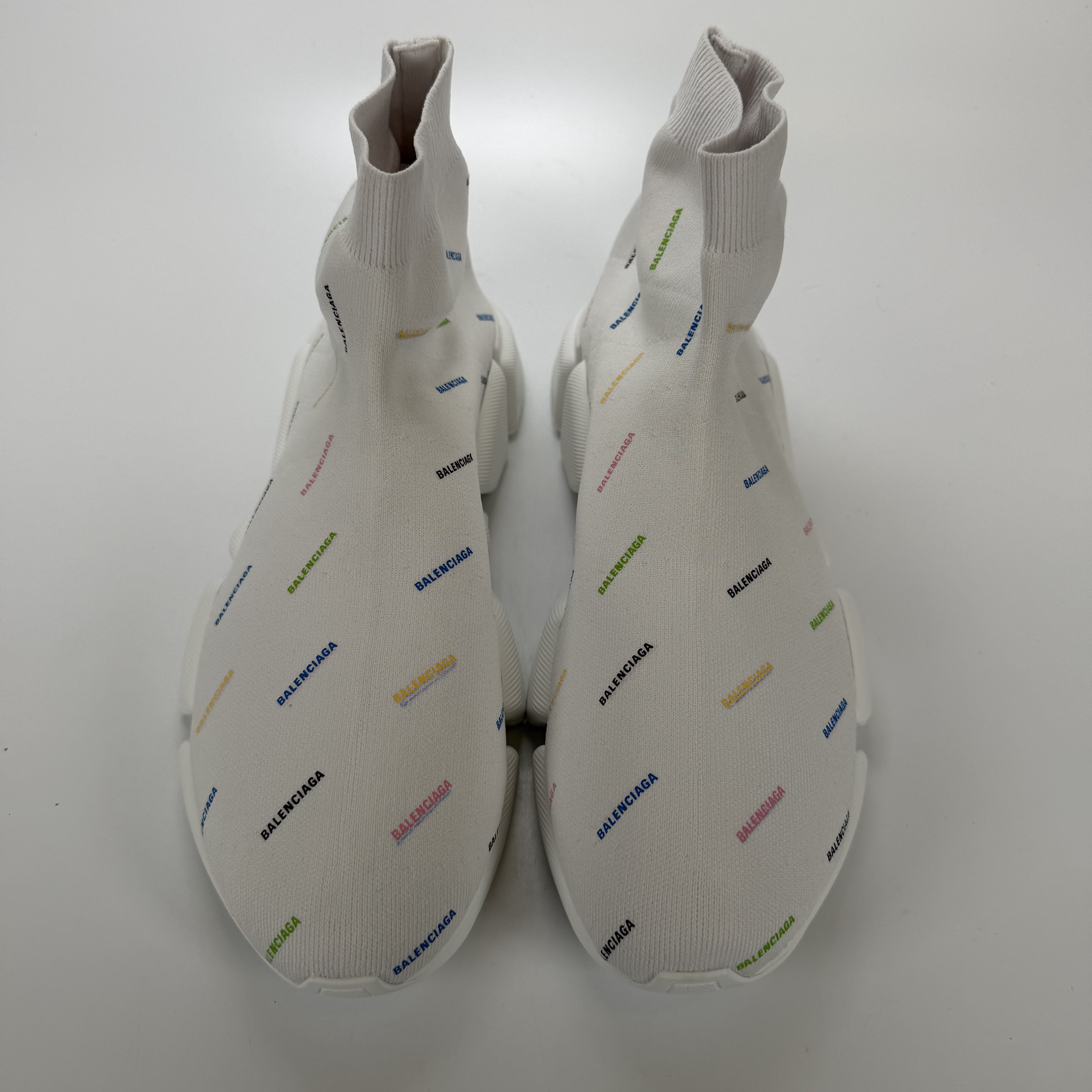 SP5078 Balenciaga Speed 2.0 Speed Trainer 'All Over Logo - White Multi'
