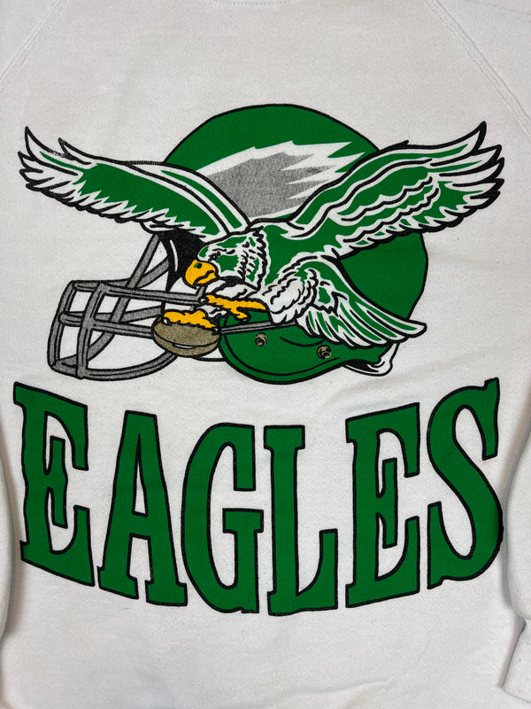 (90s) Philadelphia Eagles Kelly Green / White Crewneck