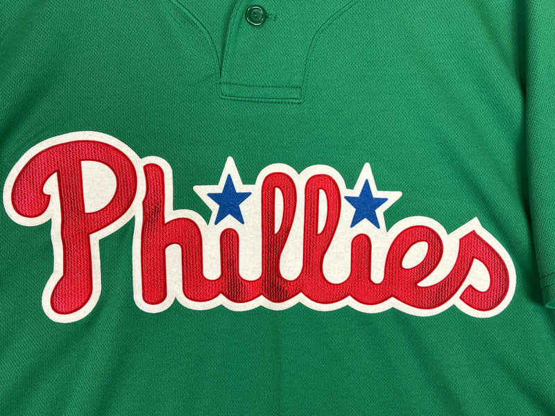 (modern) Philadelphia Phillies St. Patrick's Day Green Practice Jersey