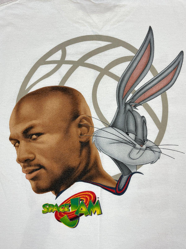 (90s) Space Jam 'Defy Gravity' Bugs Bunny Michael Jordan T-Shirt