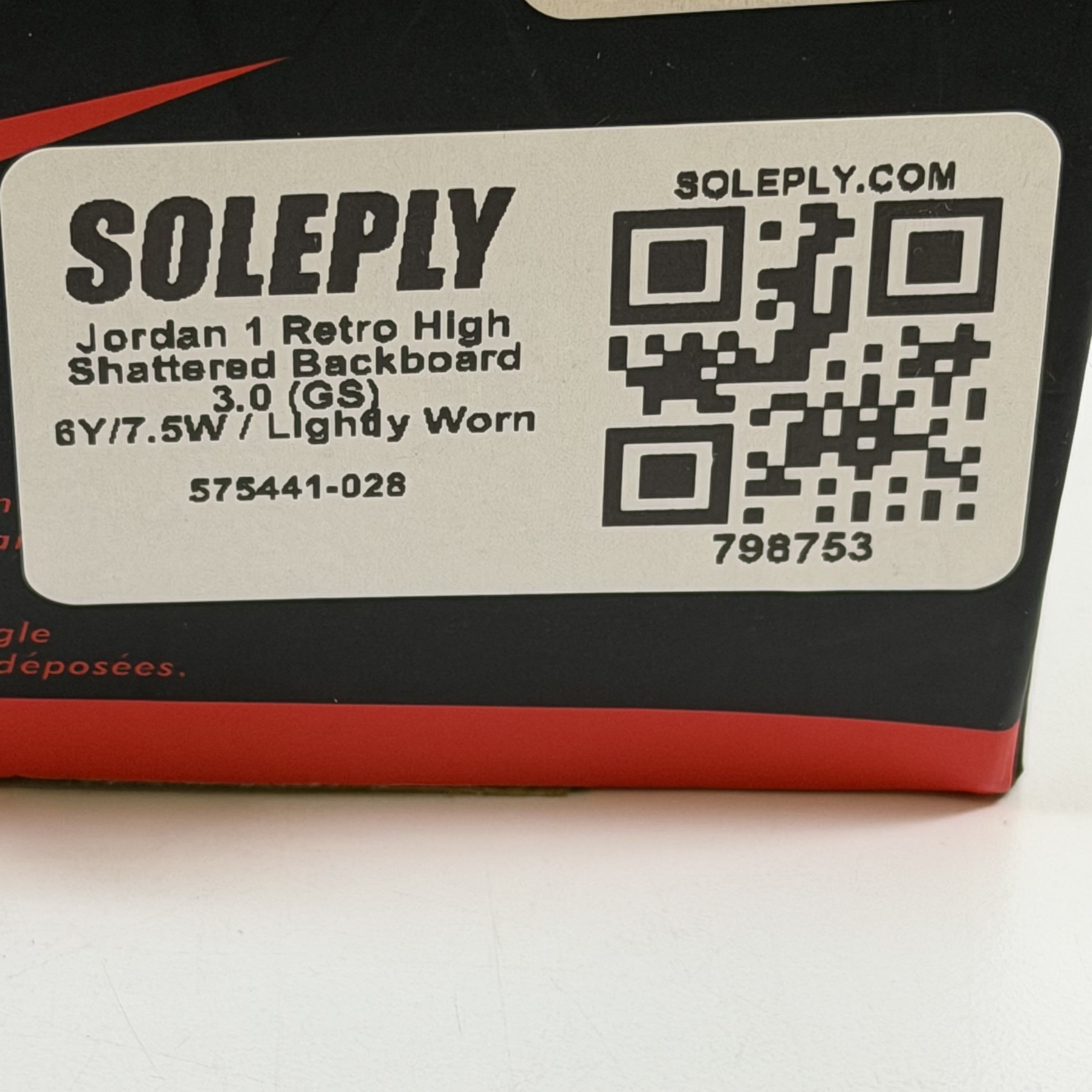 798753 Jordan 1 Retro High Shattered Backboard 3.0 (GS)