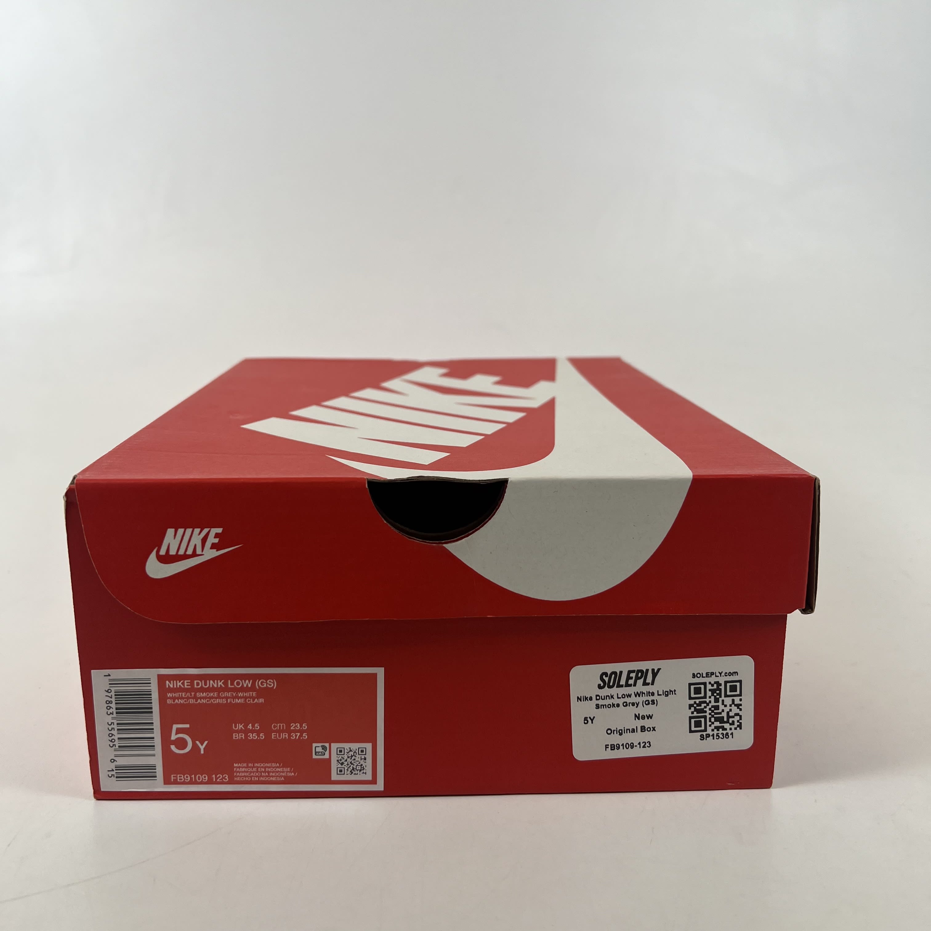 [SP15361] Nike Dunk Low White Light Smoke Grey (GS)