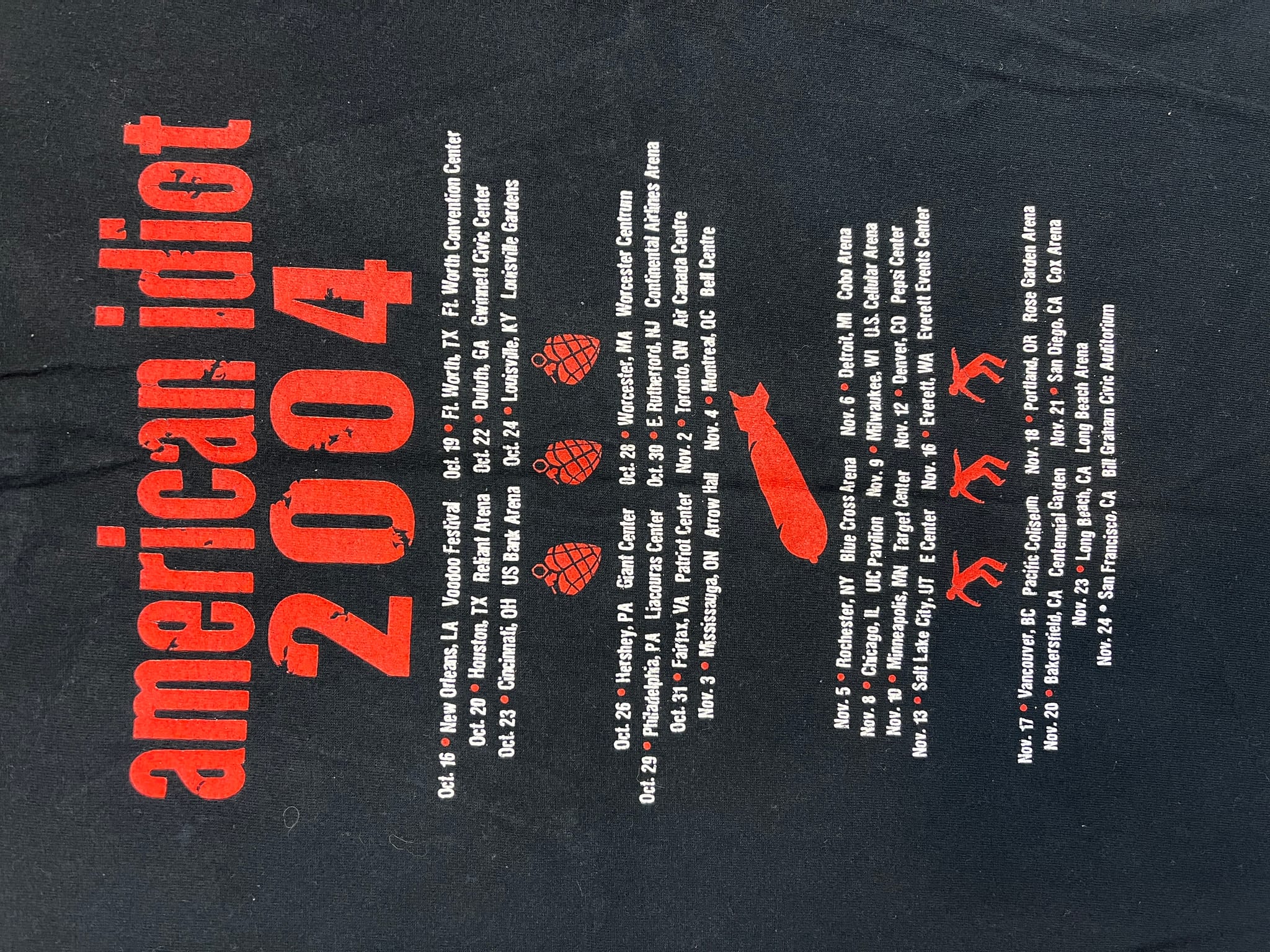 435504 (2004) Green Day American Idiot Tour Concert T-Shirt