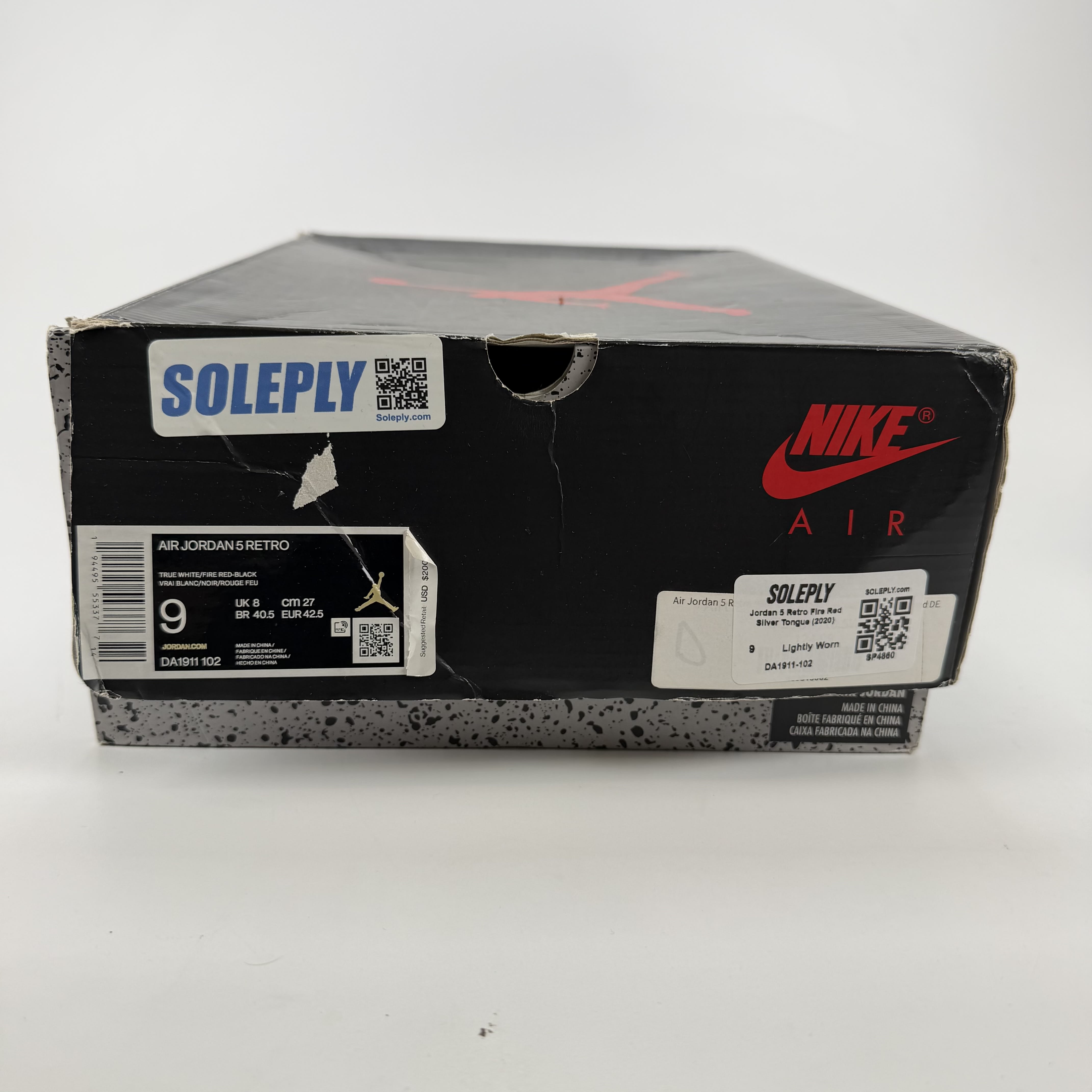SP4860 Jordan 5 Retro Fire Red Silver Tongue (2020)