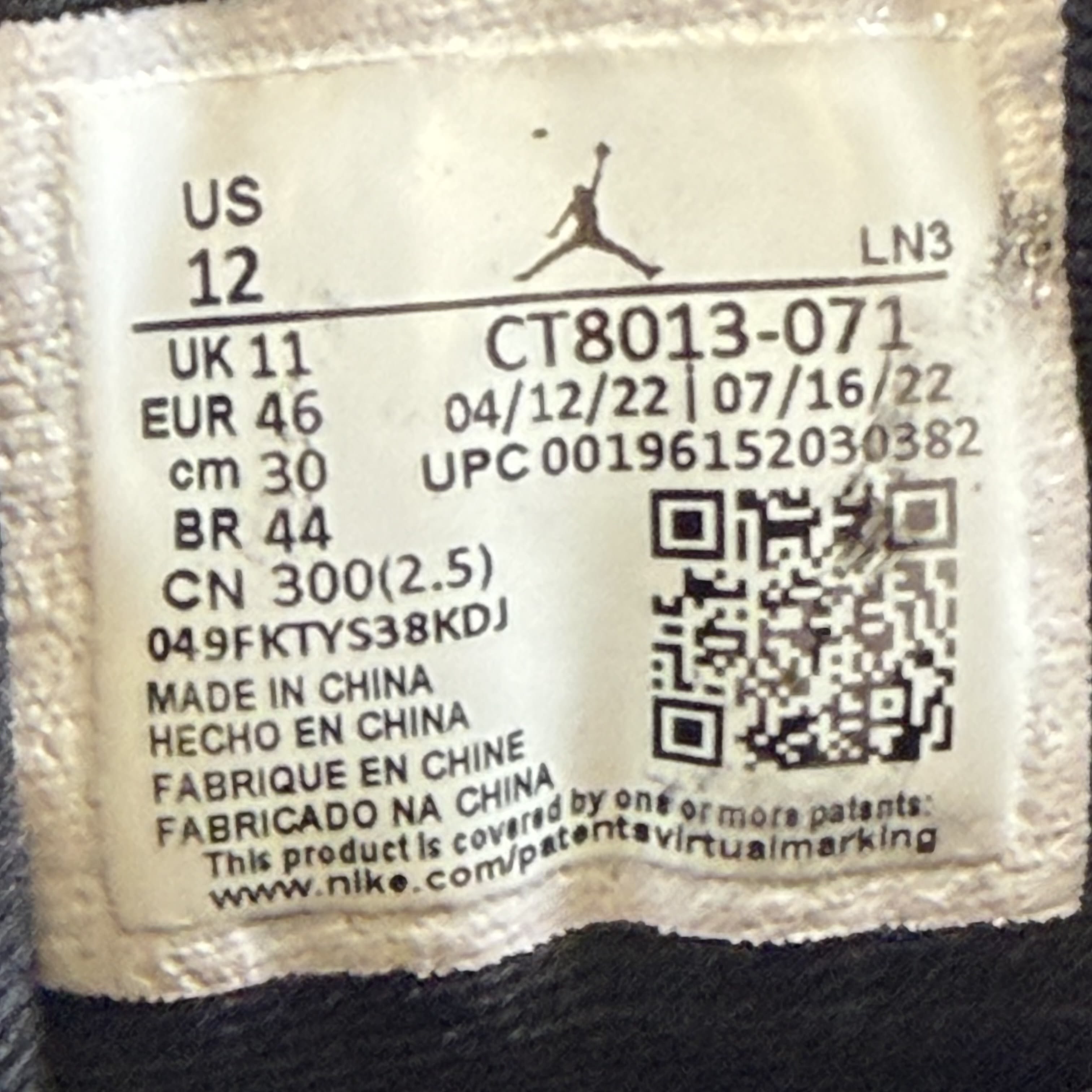 SP7719 Jordan 12 Retro Black Taxi