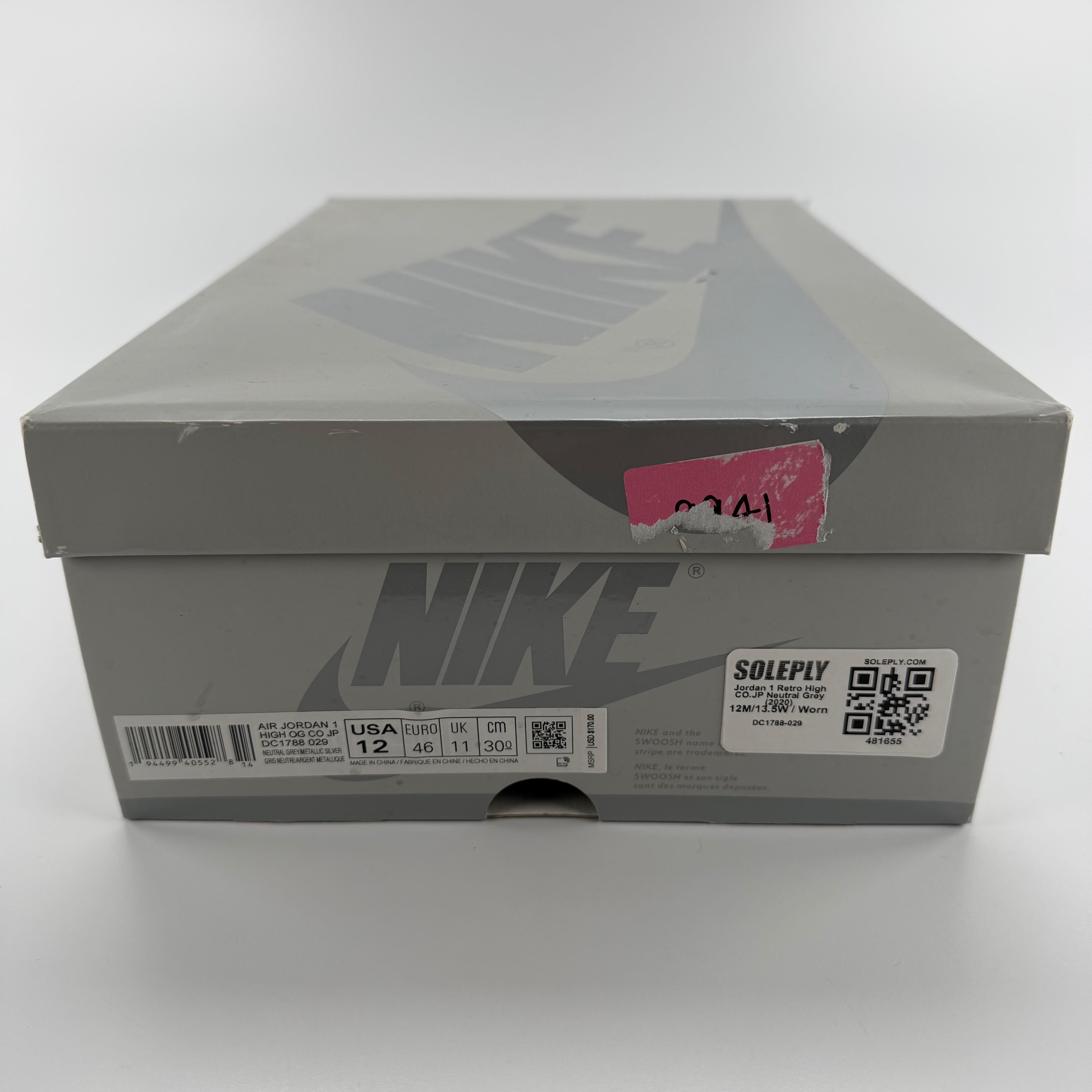 481655 Jordan 1 Retro High CO.JP Neutral Grey (2020)