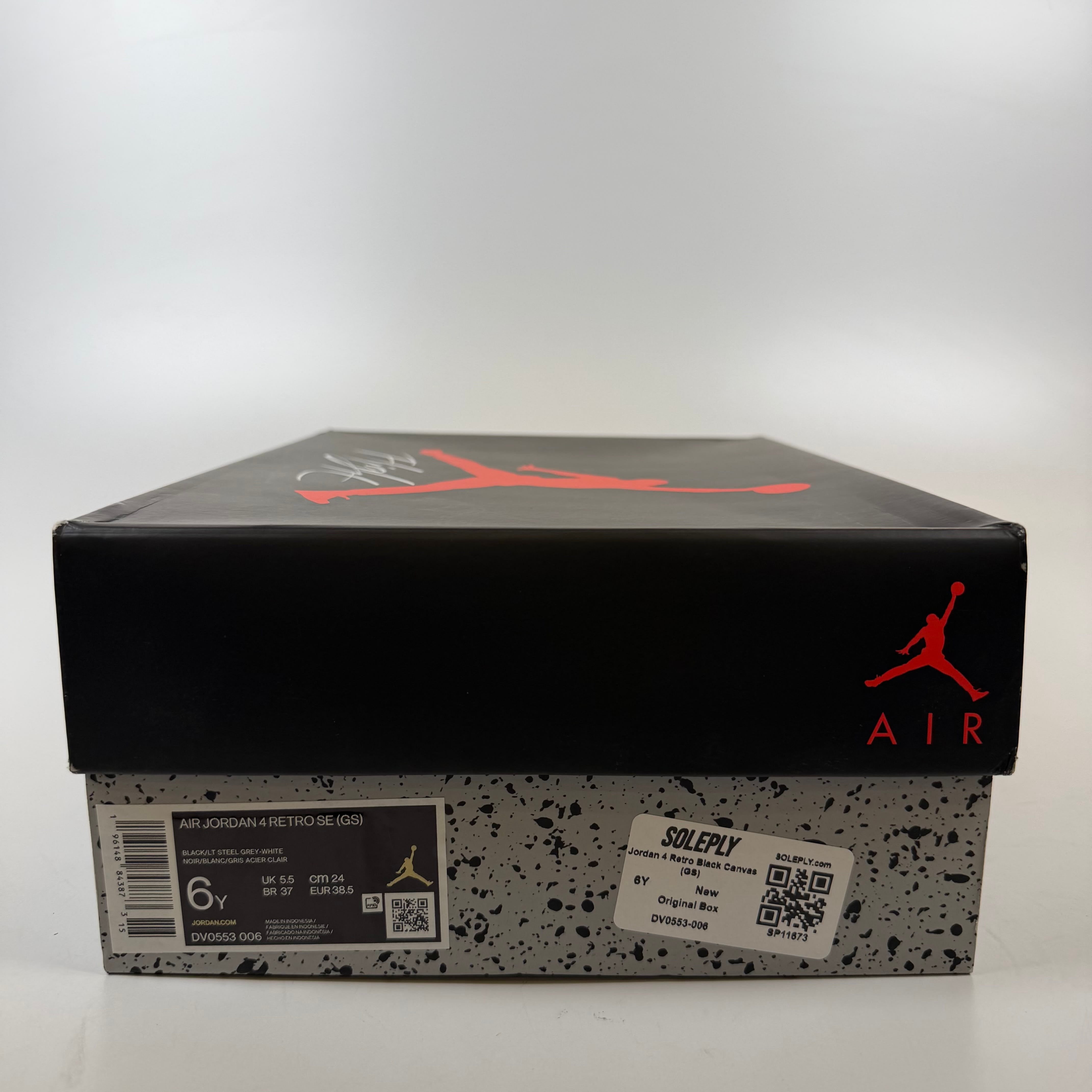 SP11673 Jordan 4 Retro Black Canvas (GS)