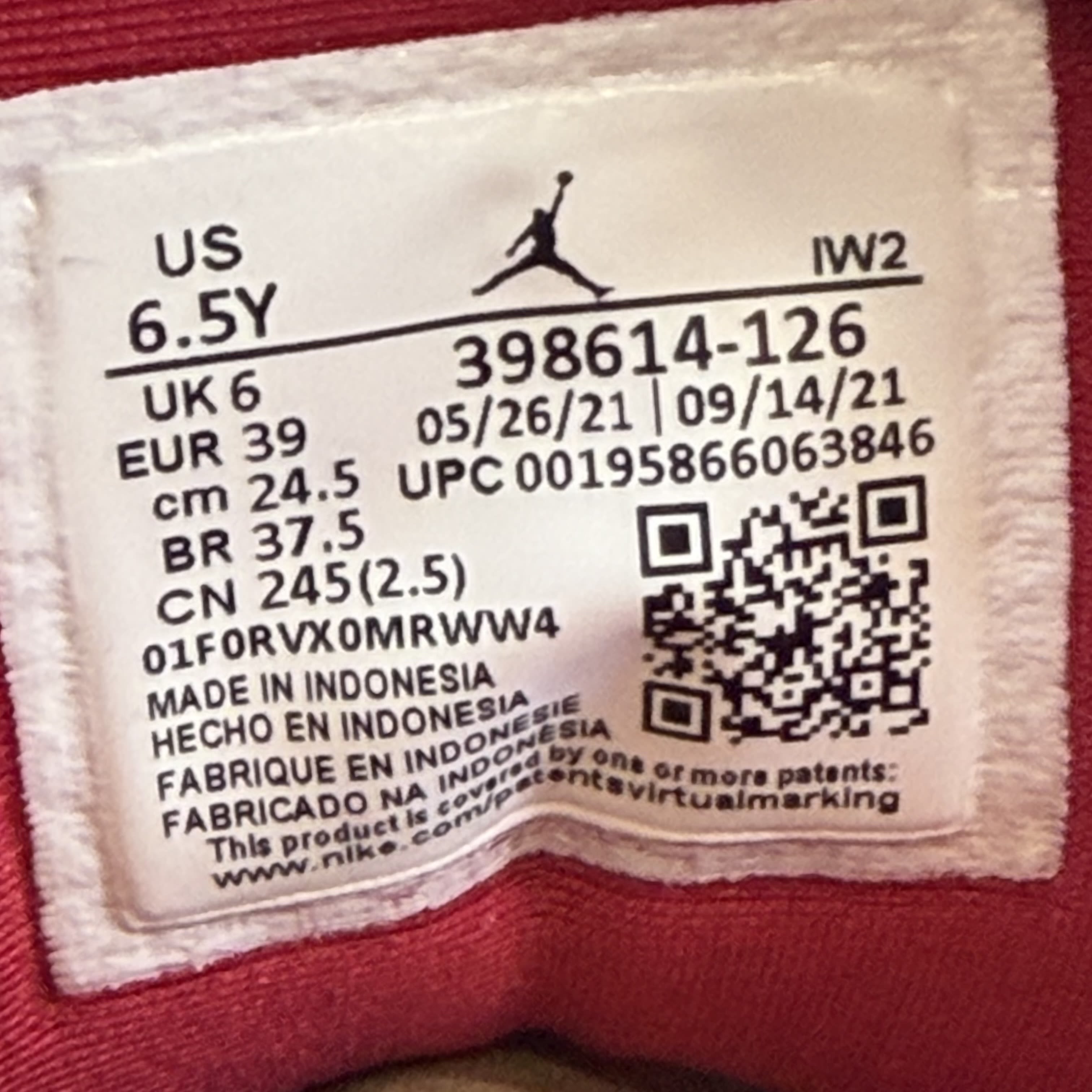 SP11656 Jordan 3 Retro Cardinal (GS)