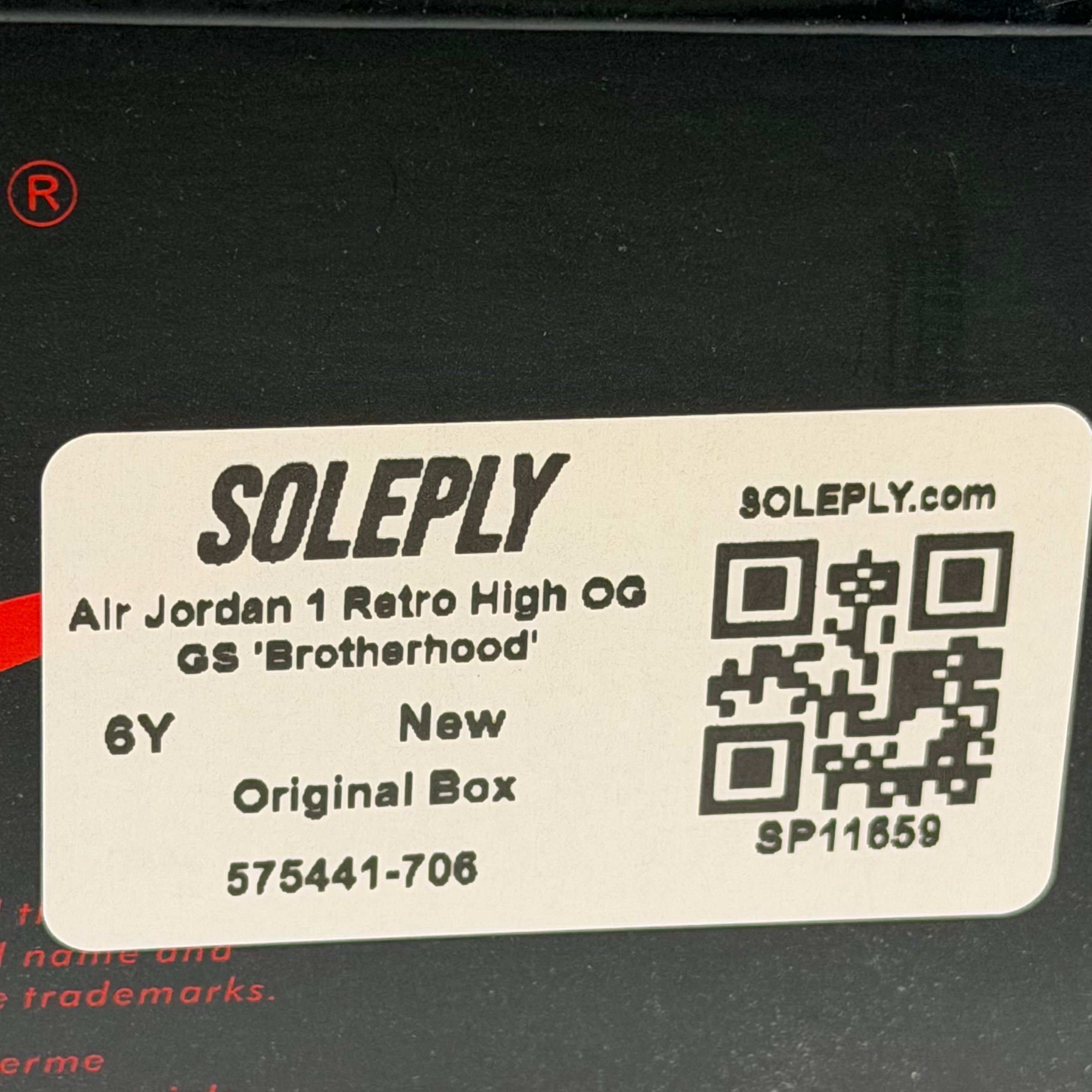 SP11659 Air Jordan 1 Retro High OG GS 'Brotherhood'