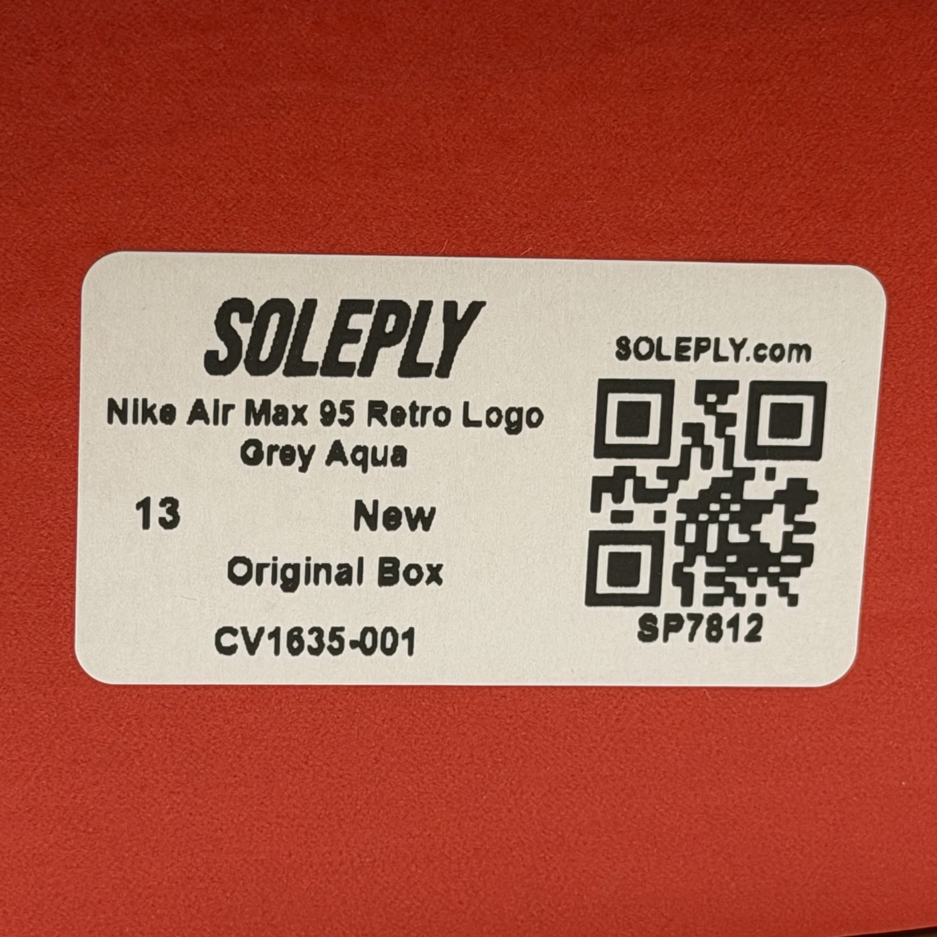 SP7812 Nike Air Max 95 Retro Logo Grey Aqua