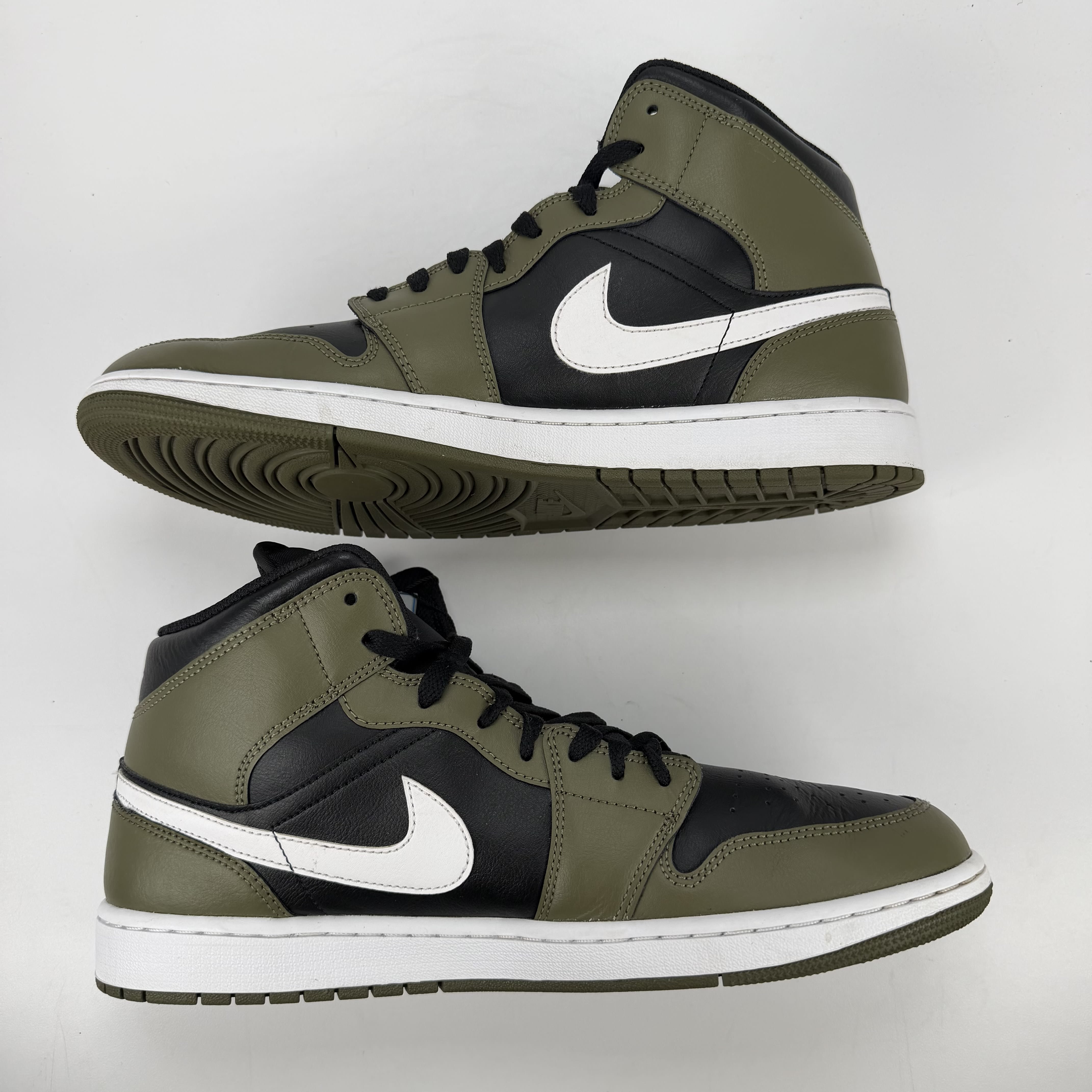 SP5098 Jordan 1 Mid Black White Olive