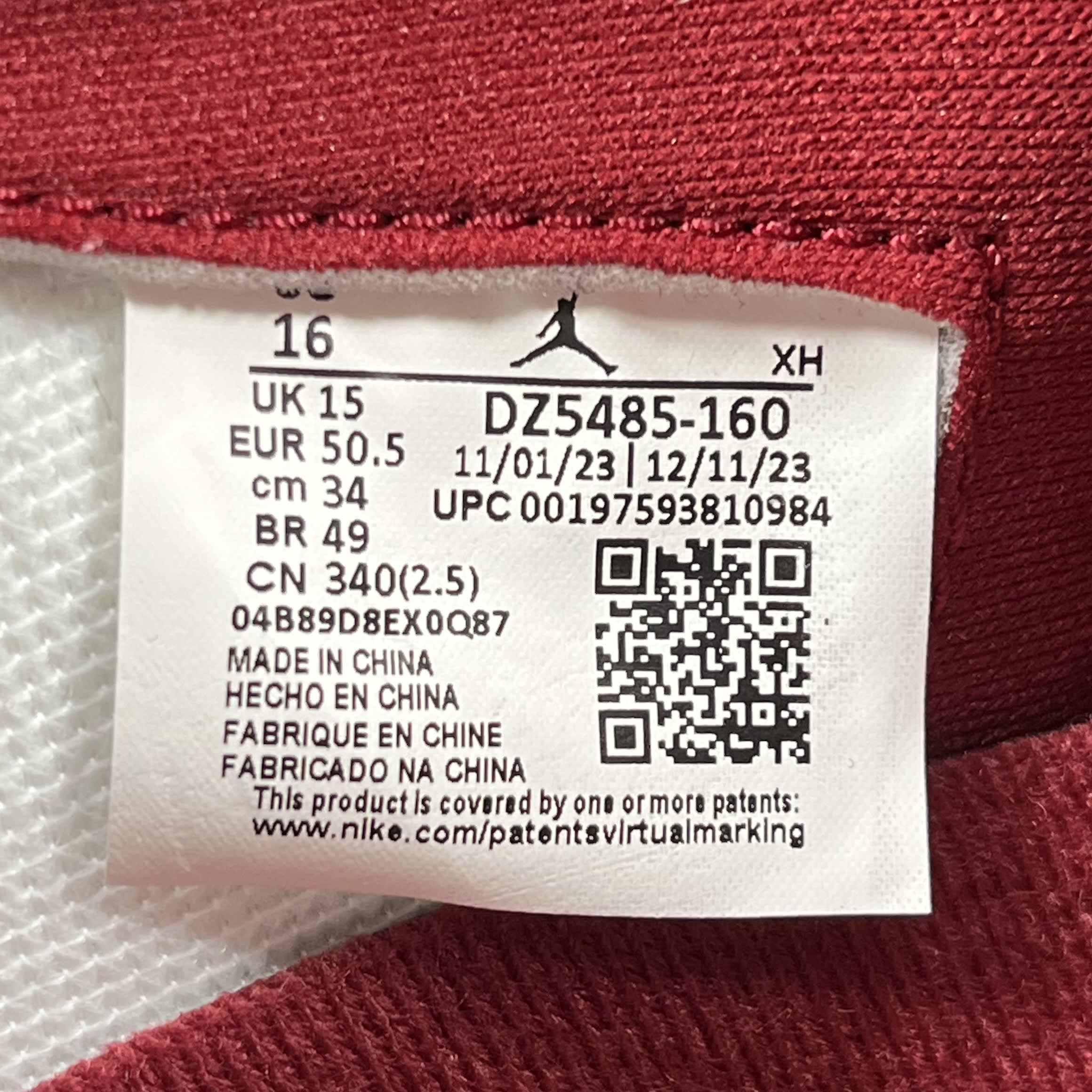 681403 Jordan 1 Retro High OG Artisanal Team Red