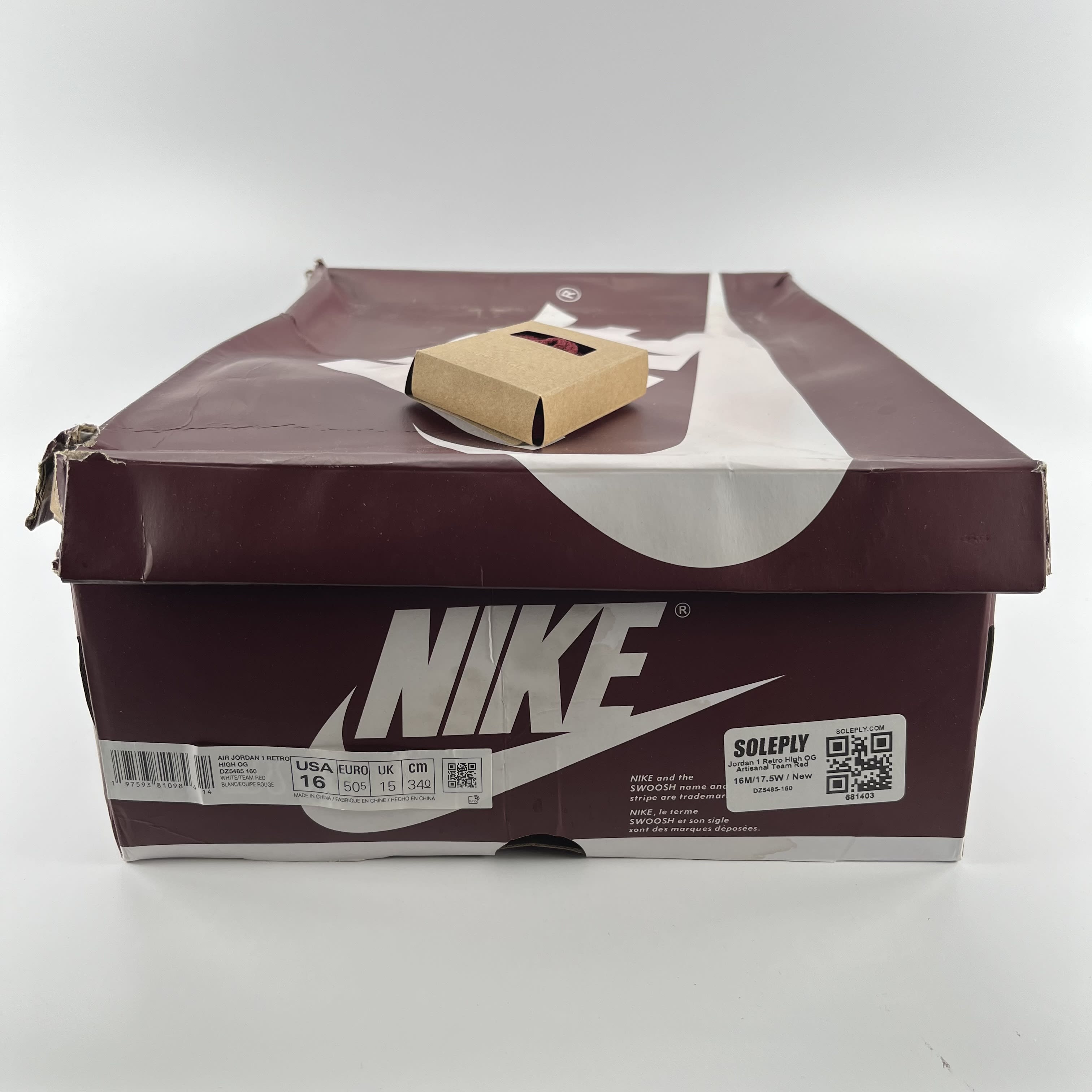 681403 Jordan 1 Retro High OG Artisanal Team Red