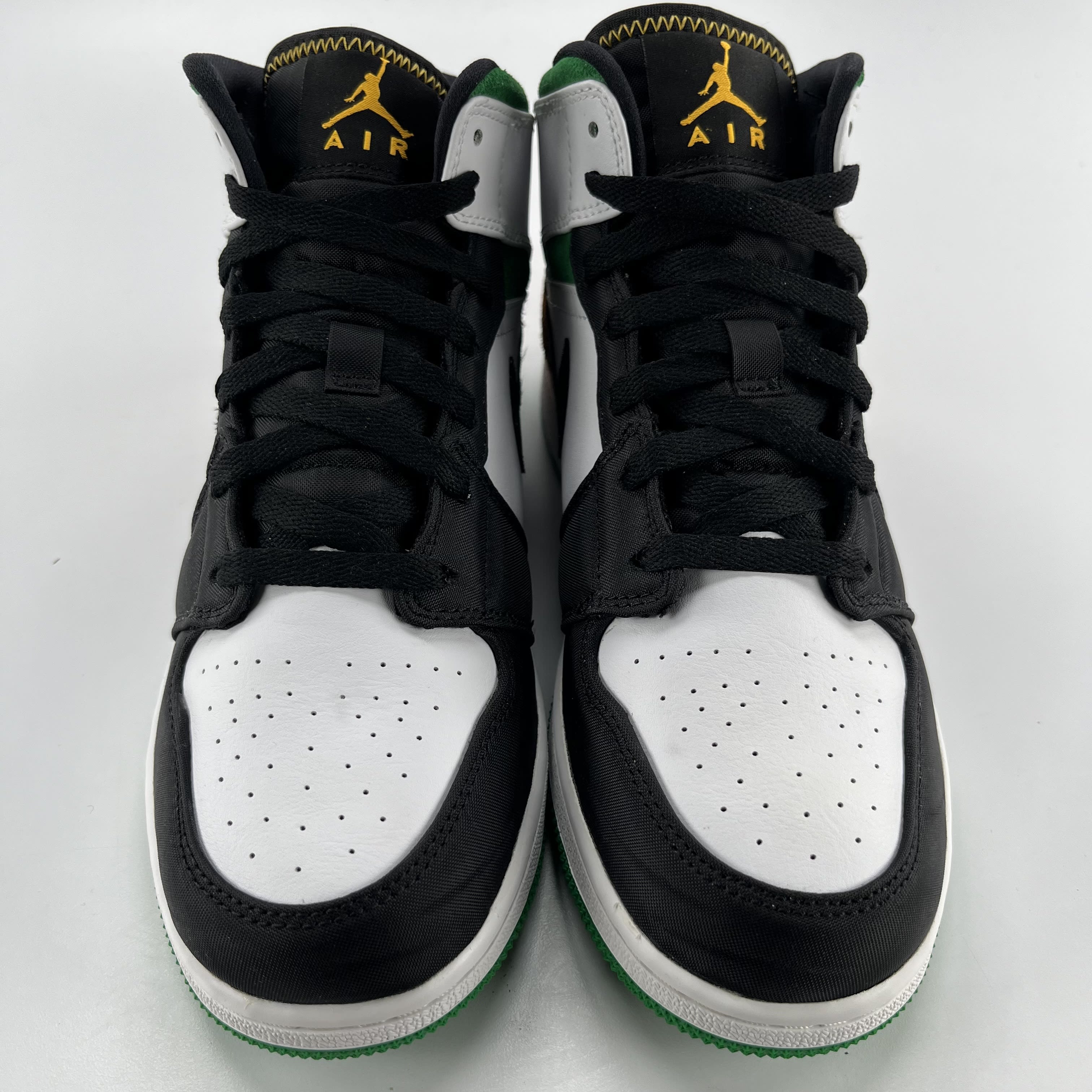 633171 Jordan 1 Mid SE White Laser Orange Lucky Green (GS)