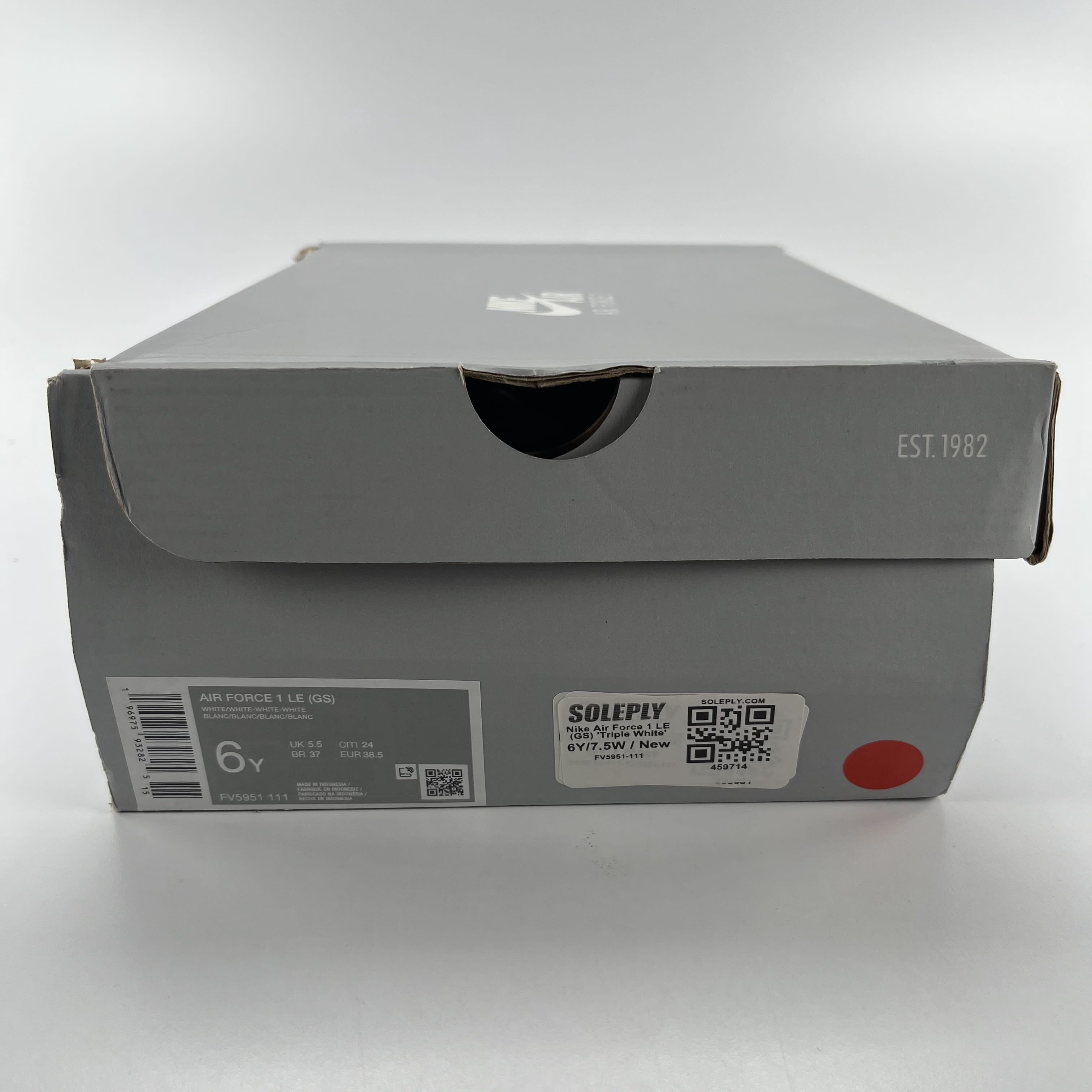 459714 Nike Air Force 1 LE (GS) 'Triple White'