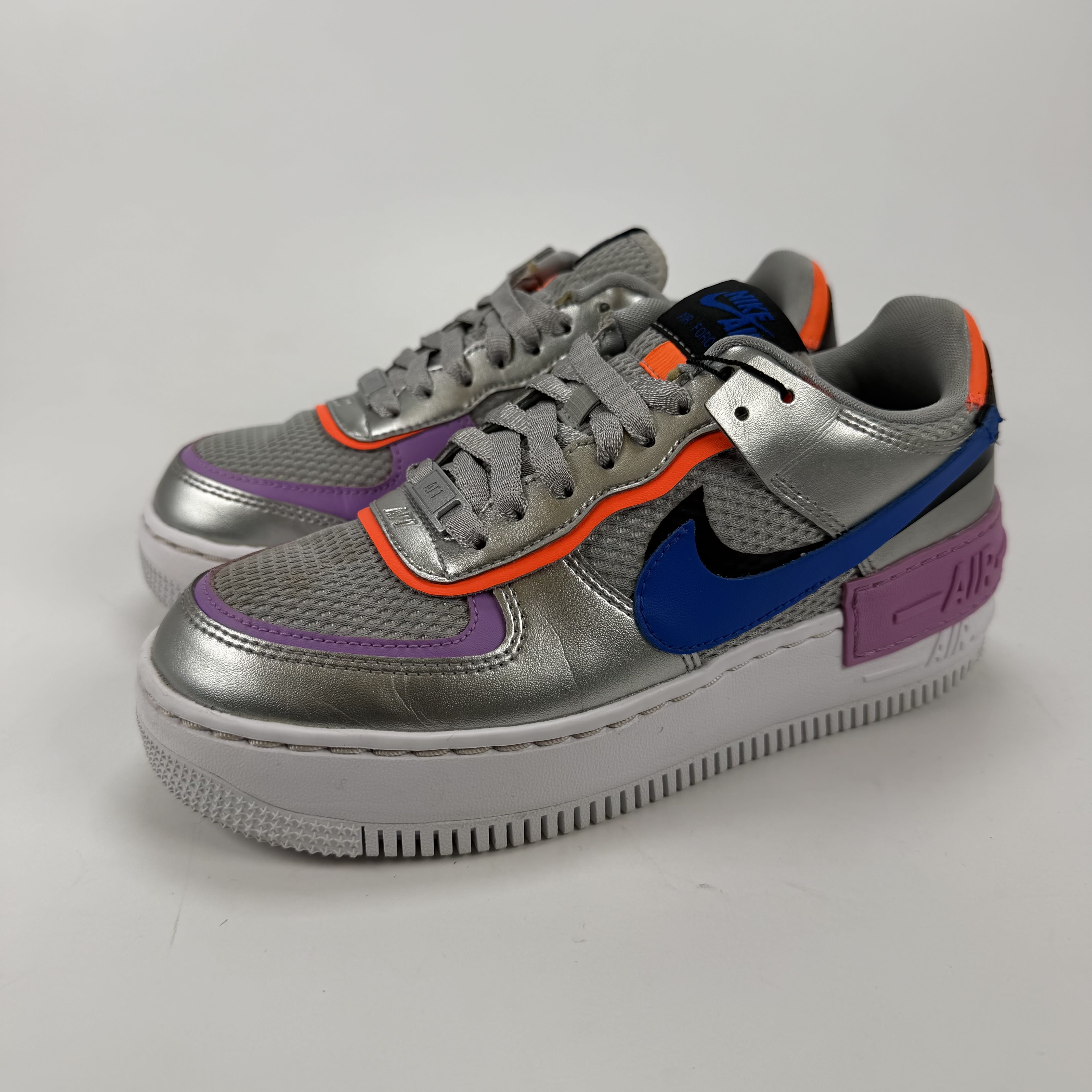 SP2835 Nike Air Force 1 Low Shadow Metallic Silver (Women's)