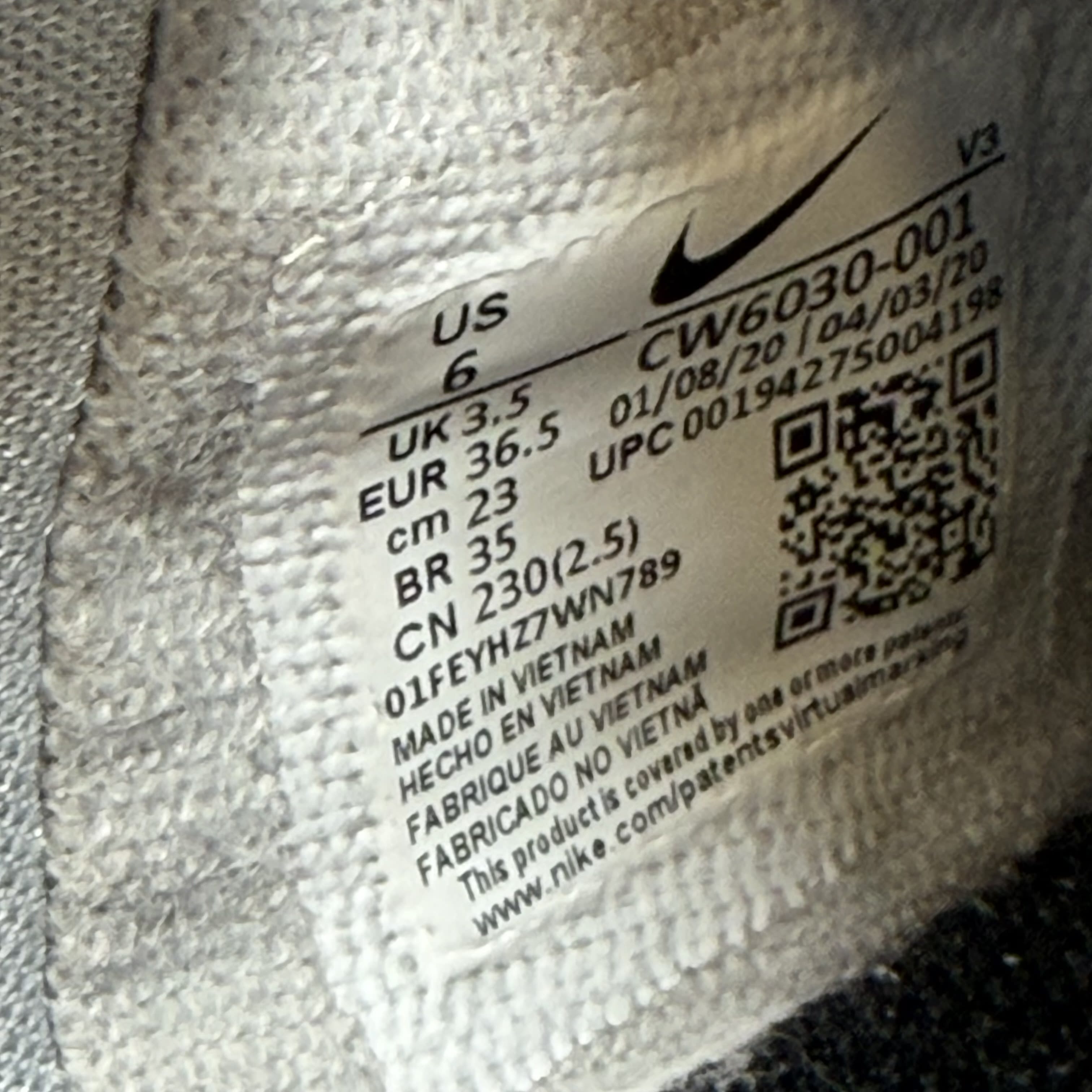 SP2835 Nike Air Force 1 Low Shadow Metallic Silver (Women's)