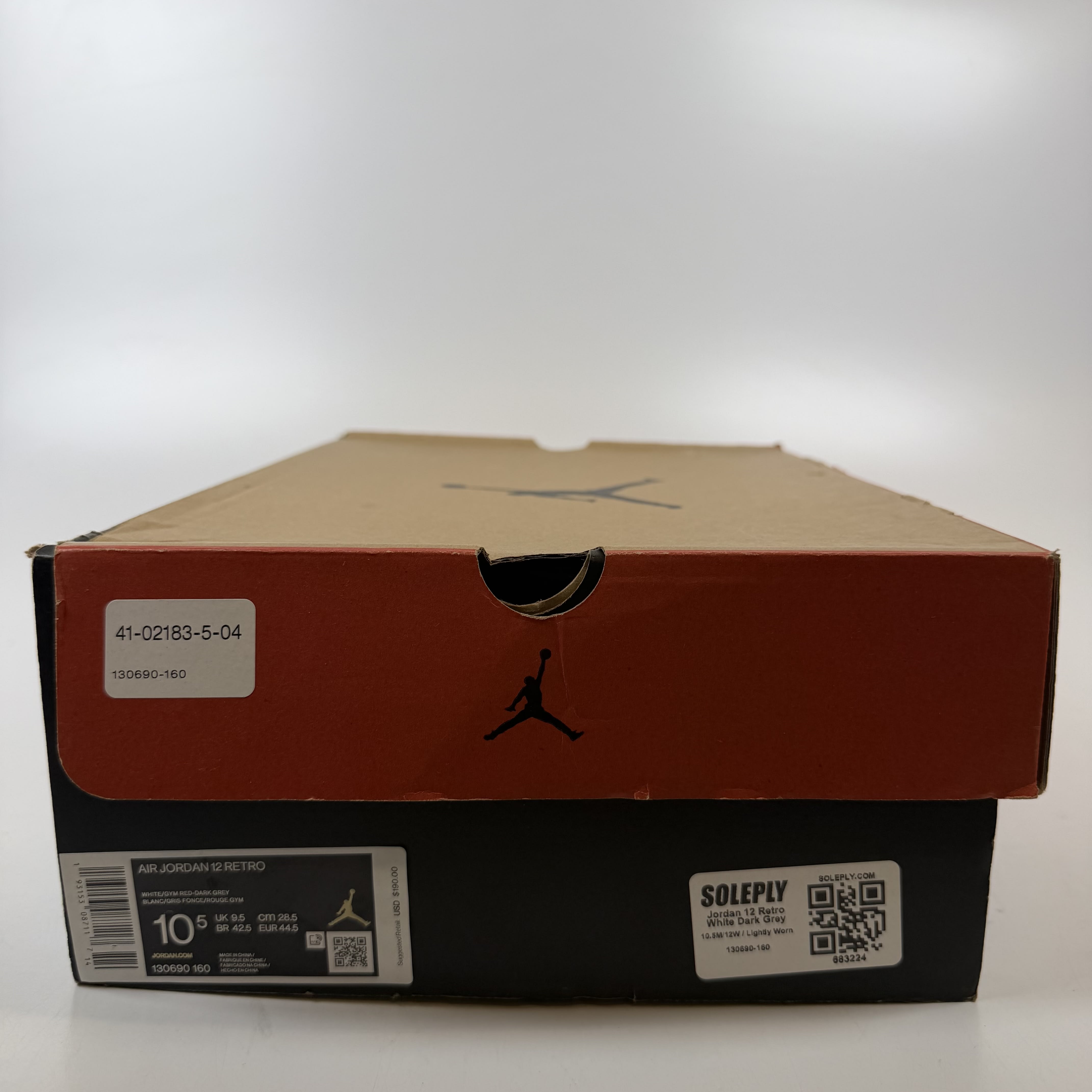 683224 Jordan 12 Retro White Dark Grey