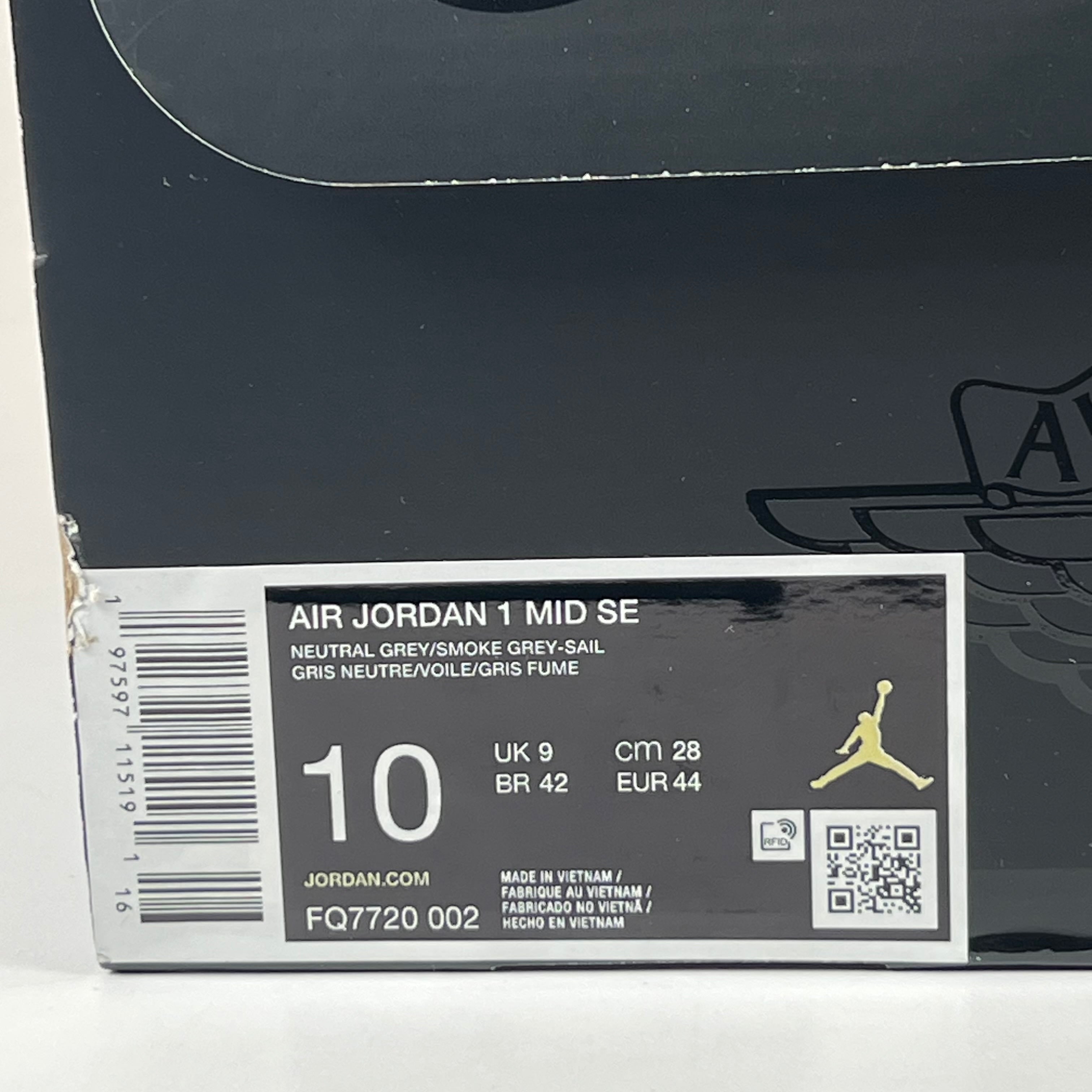 SP6029 Jordan 1 Mid SE Neutral Grey Sail
