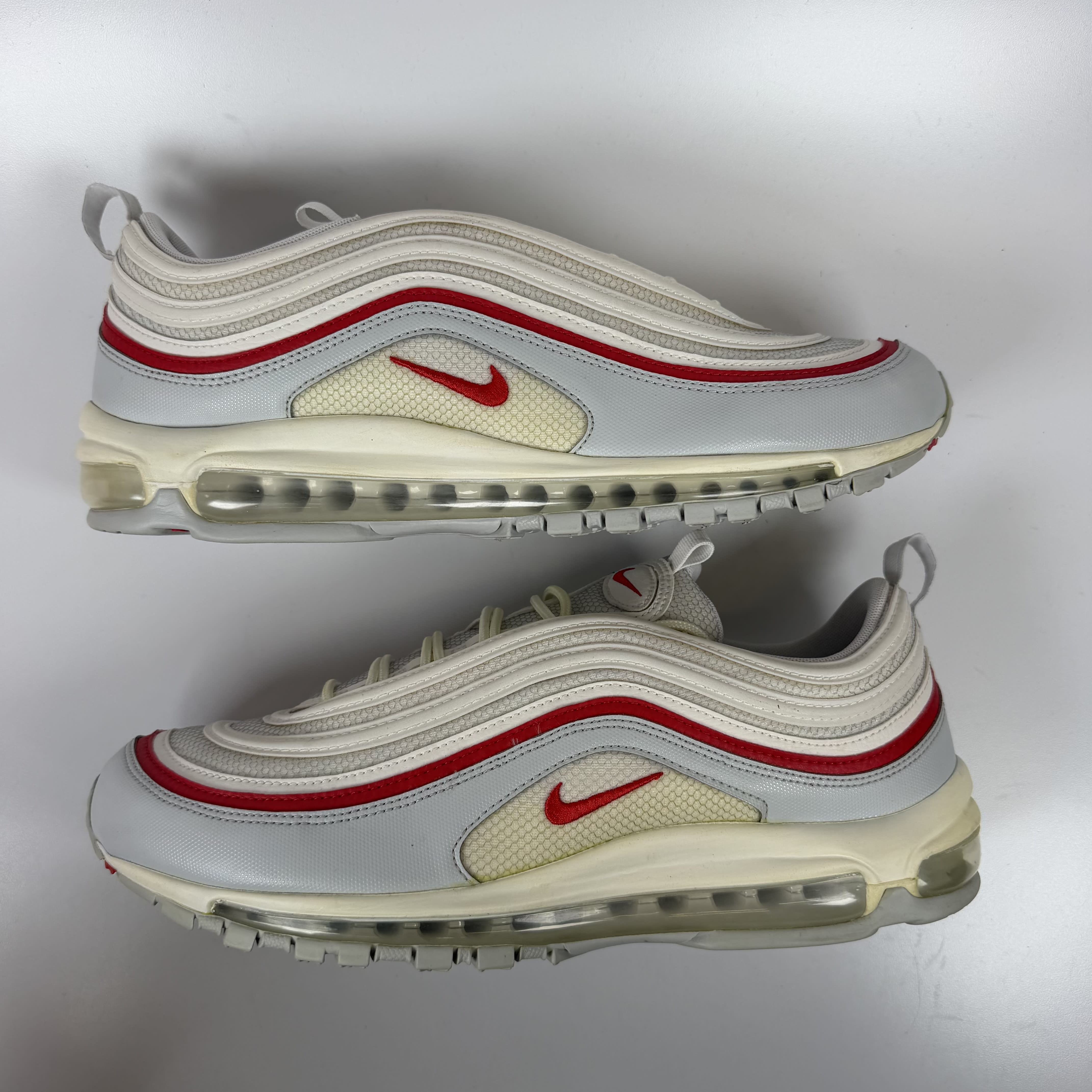 SP7981 Nike Air Max 97 White Pure Platinum University Red