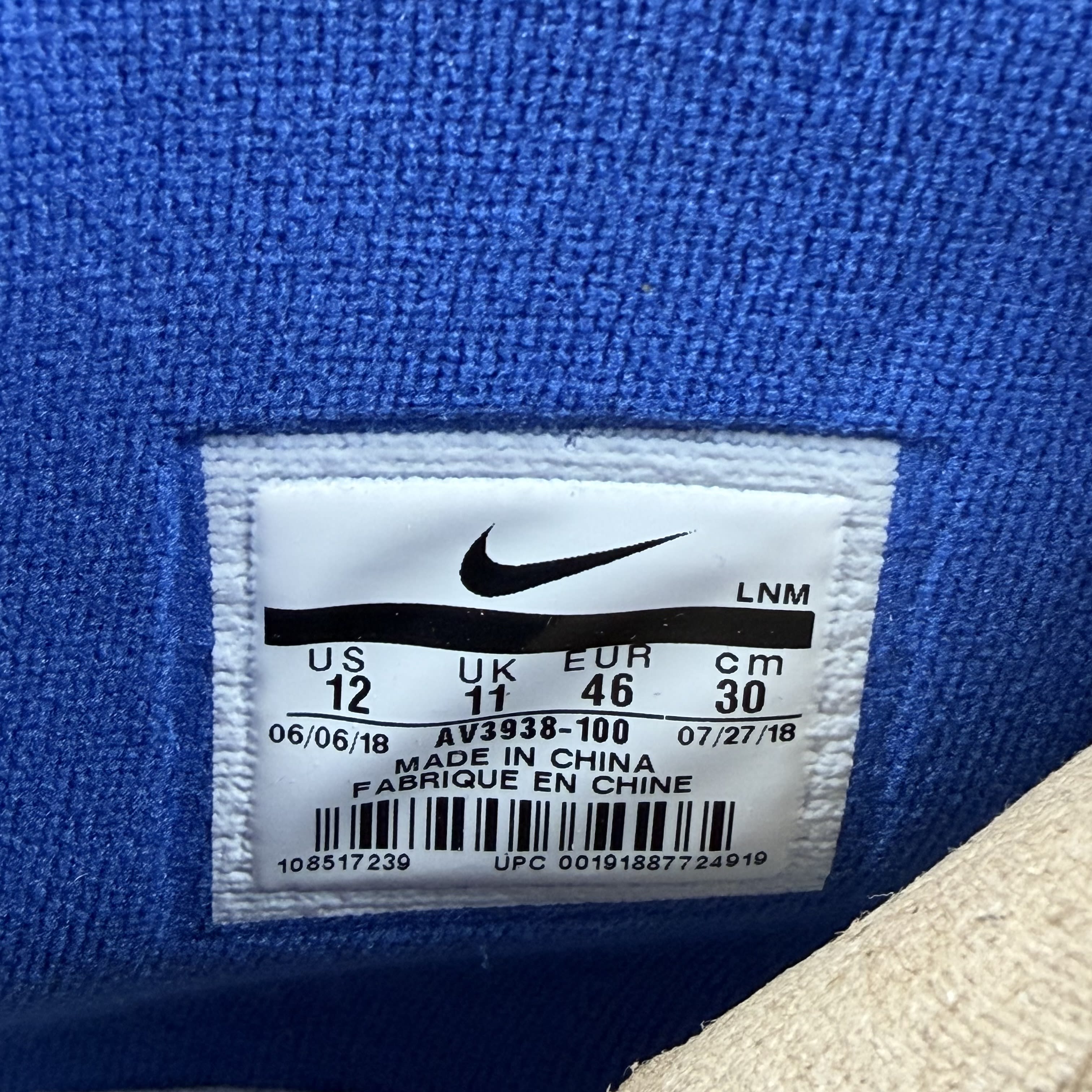 SP9164 Nike Air Force 1 High Sport NBA White Team Orange Game Royal
