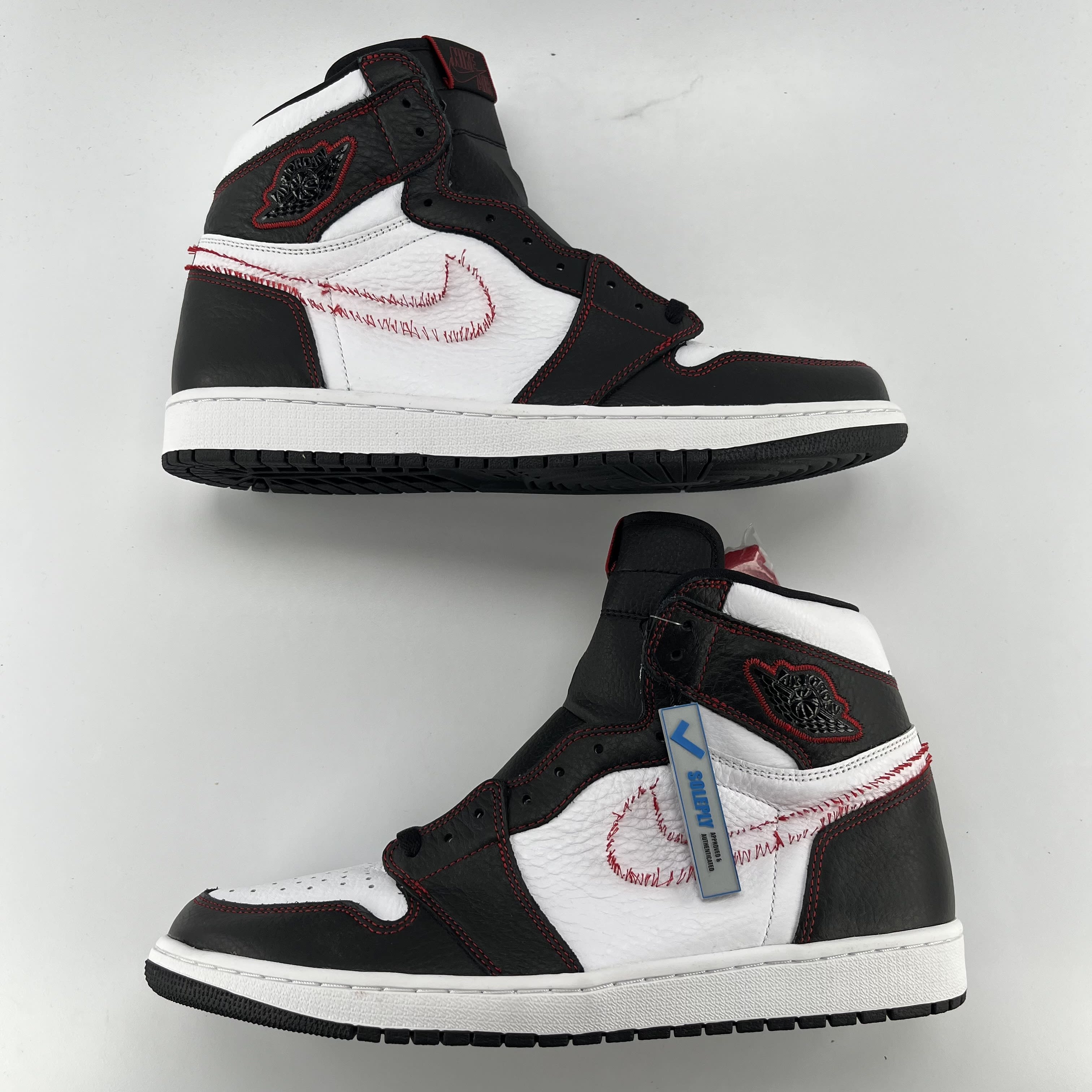 442265 Jordan 1 Retro High Defiant White Black Gym Red