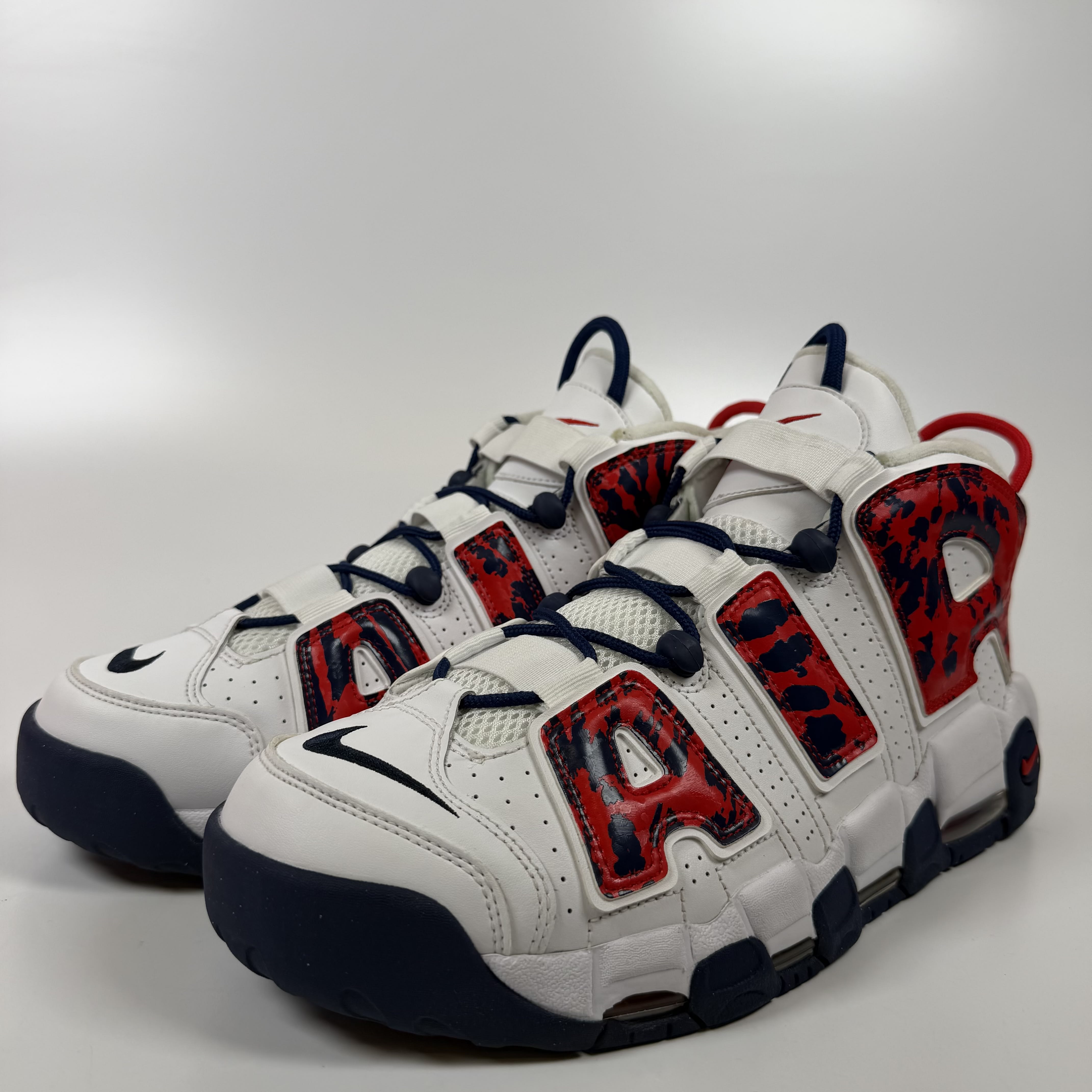 SP7958 Nike Air More Uptempo Red Navy Camo