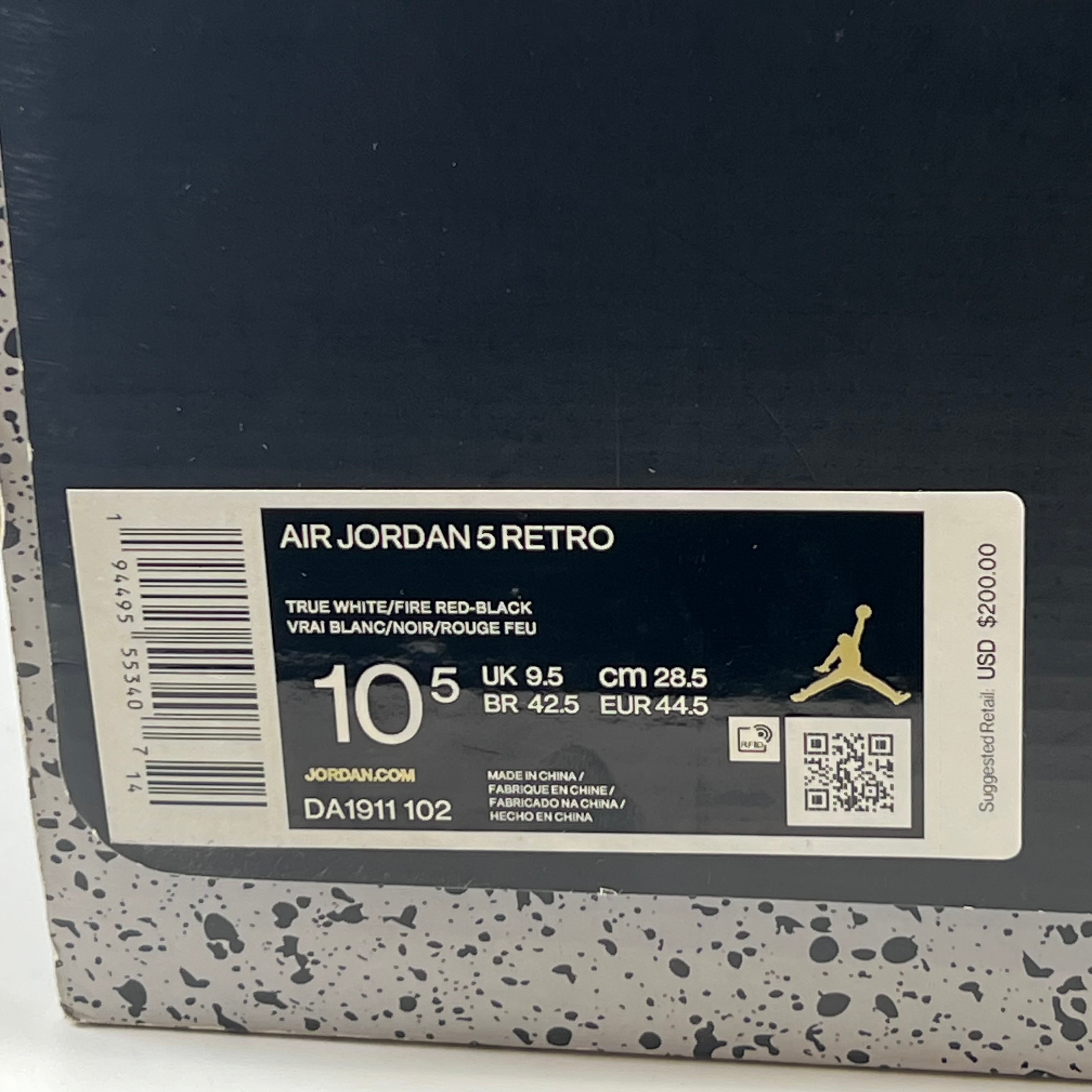 SP6806 Jordan 5 Retro Fire Red Silver Tongue (2020)