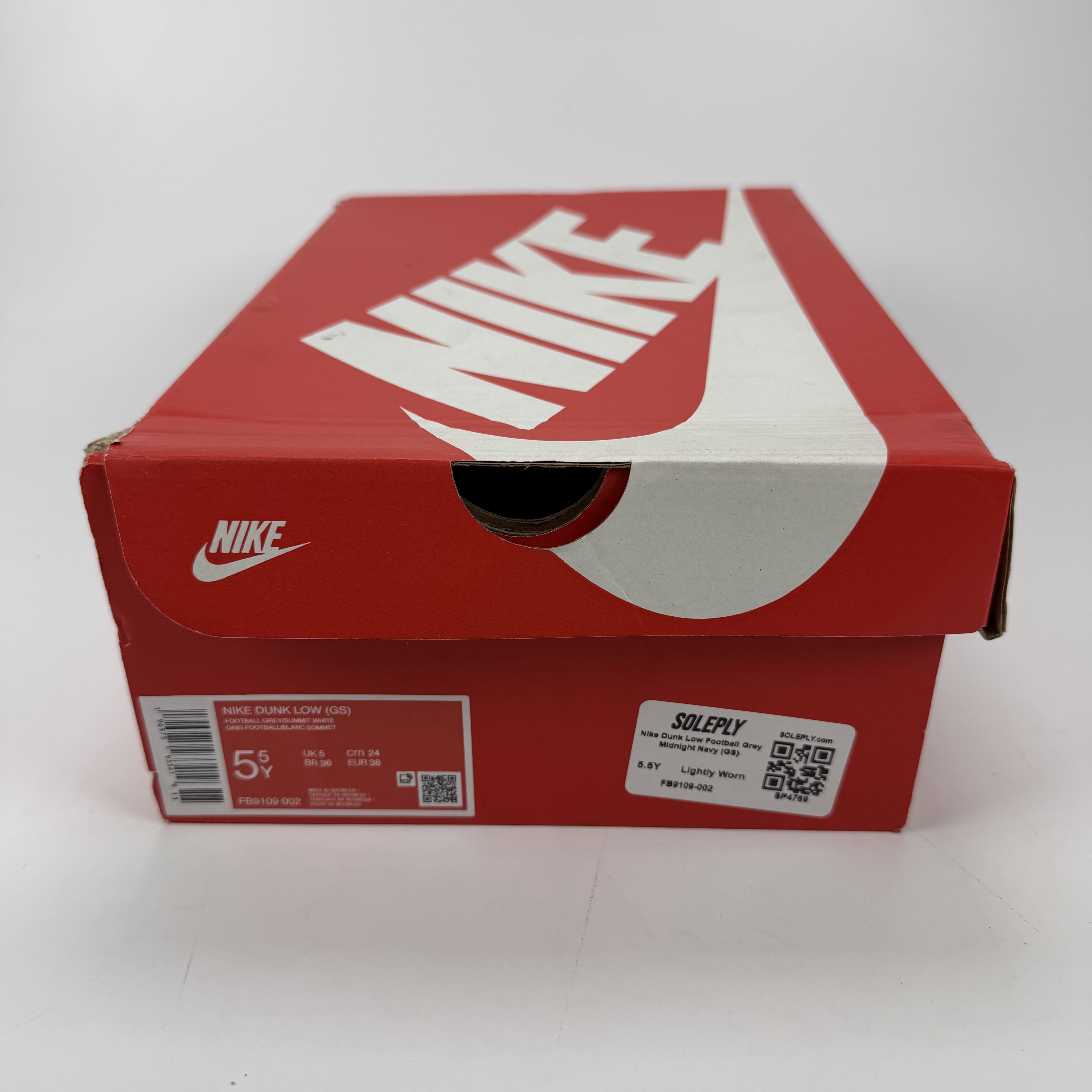 SP4769 Nike Dunk Low Football Grey Midnight Navy (GS)