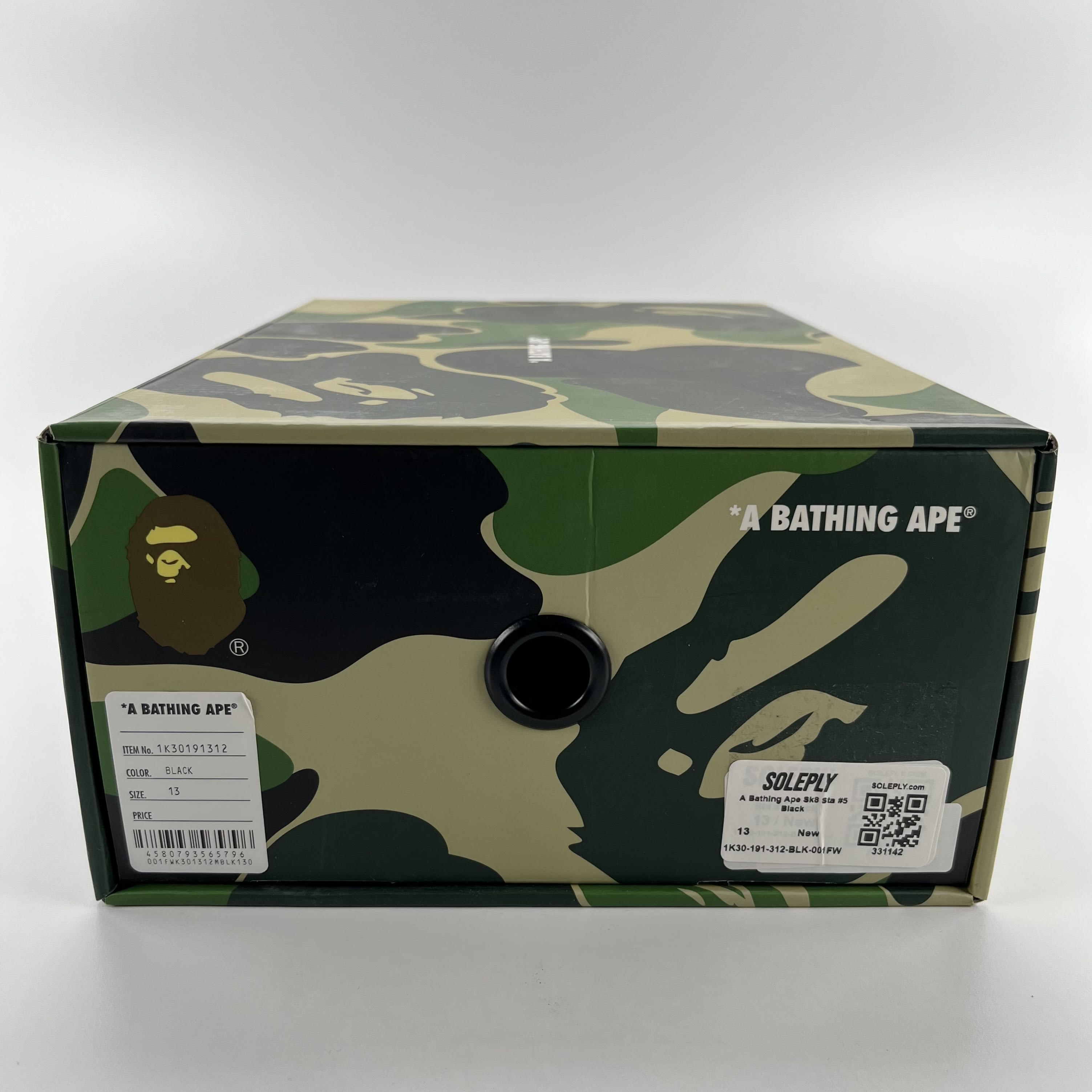 331142 A Bathing Ape Sk8 Sta #5 Black