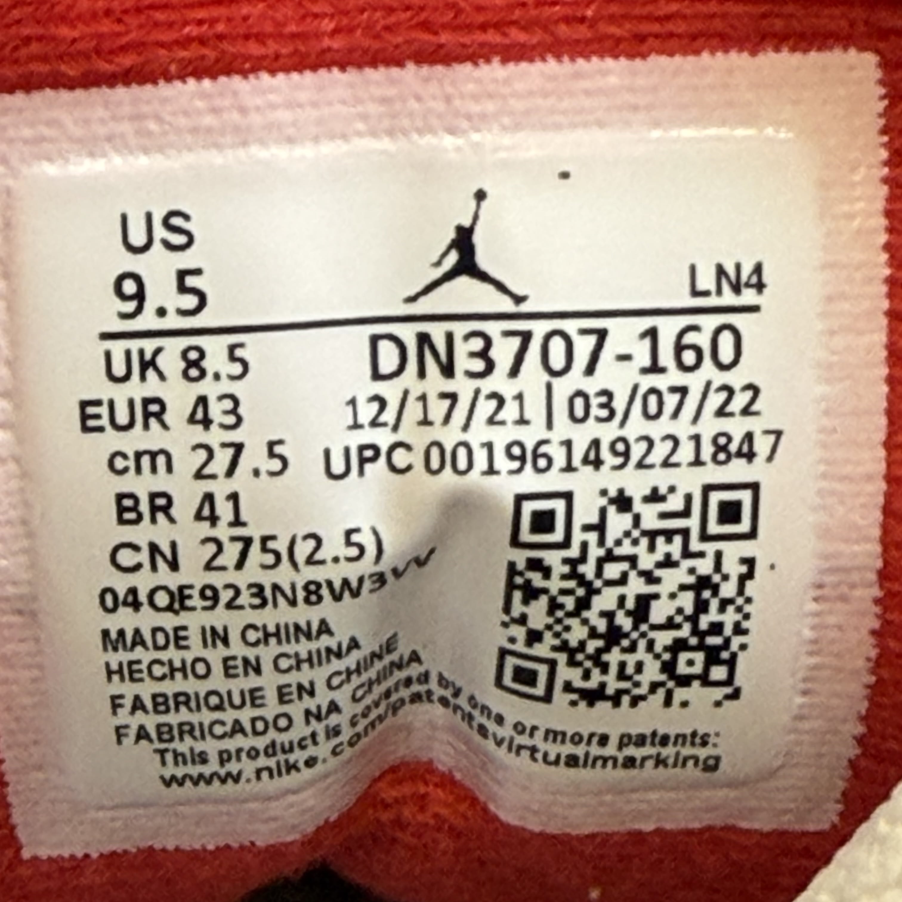 SP9645 Jordan 3 Retro Fire Red (2022)
