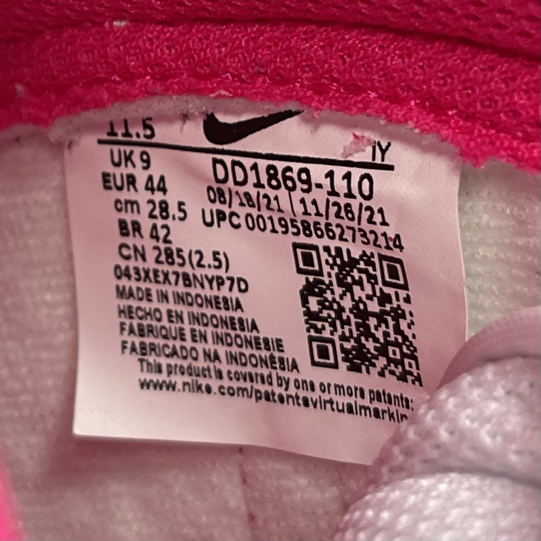 630426 Nike Dunk High Pink Prime (Women's)