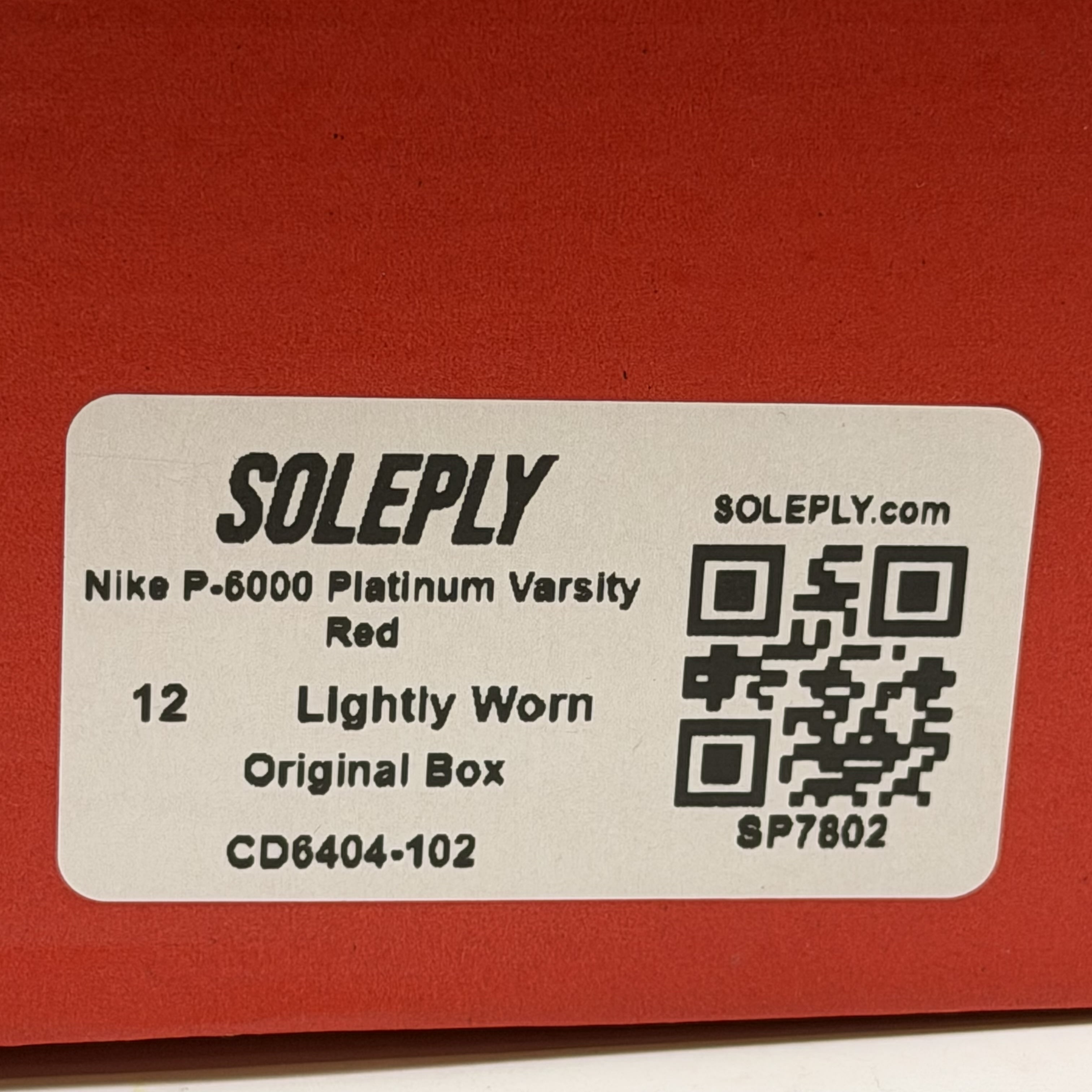 SP7802 Nike P-6000 Platinum Varsity Red