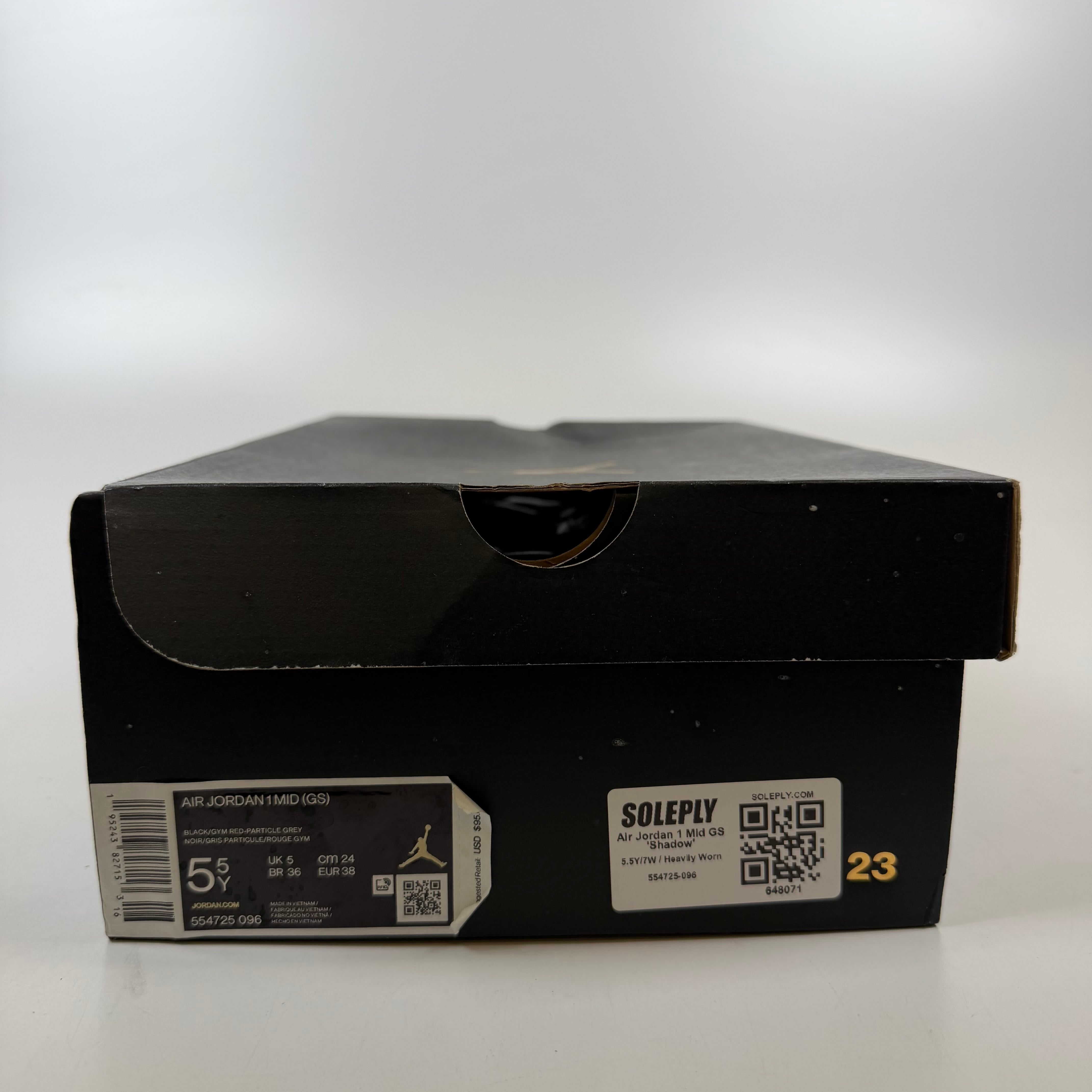 648071 Air Jordan 1 Mid GS 'Shadow'