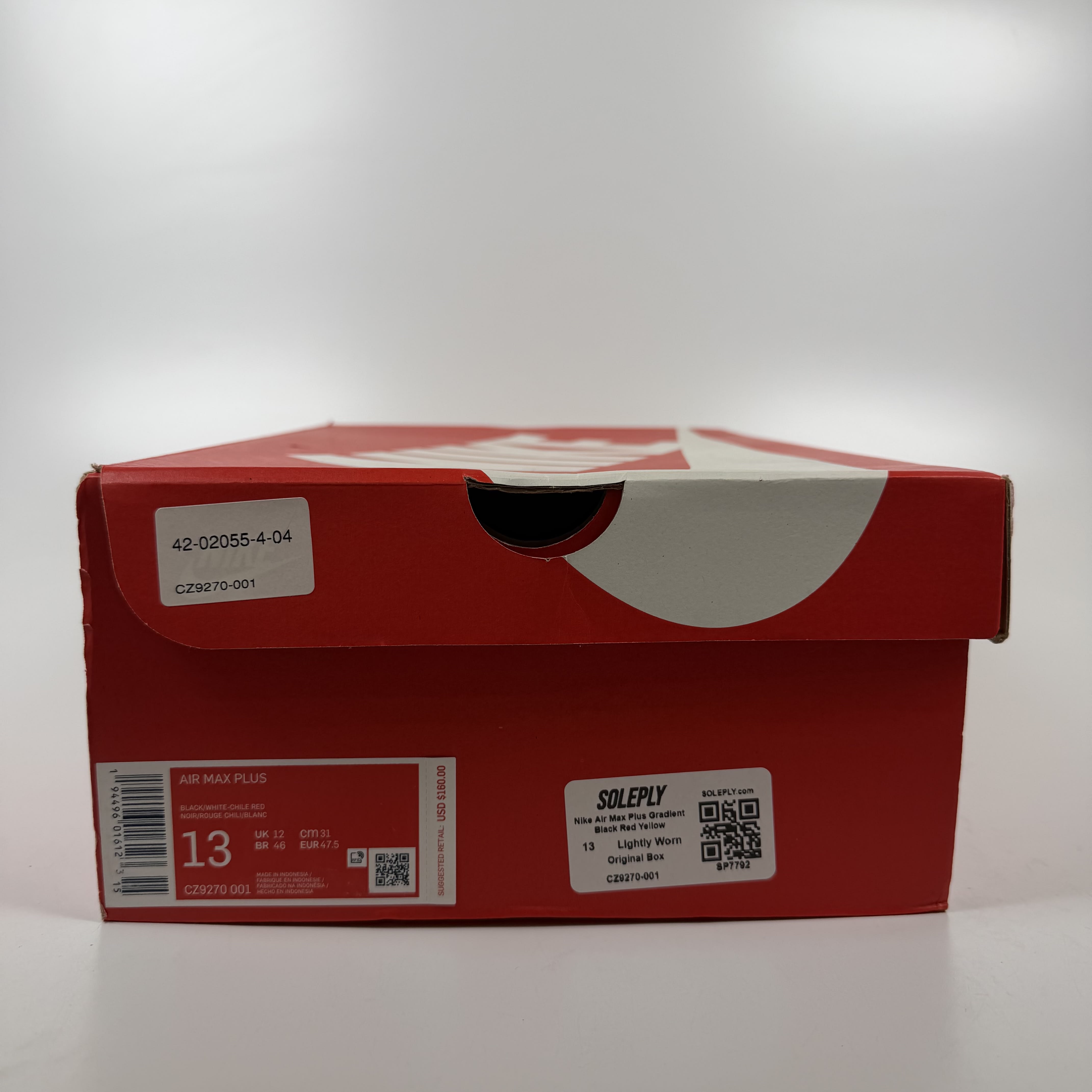 SP7792 Nike Air Max Plus Gradient Black Red Yellow