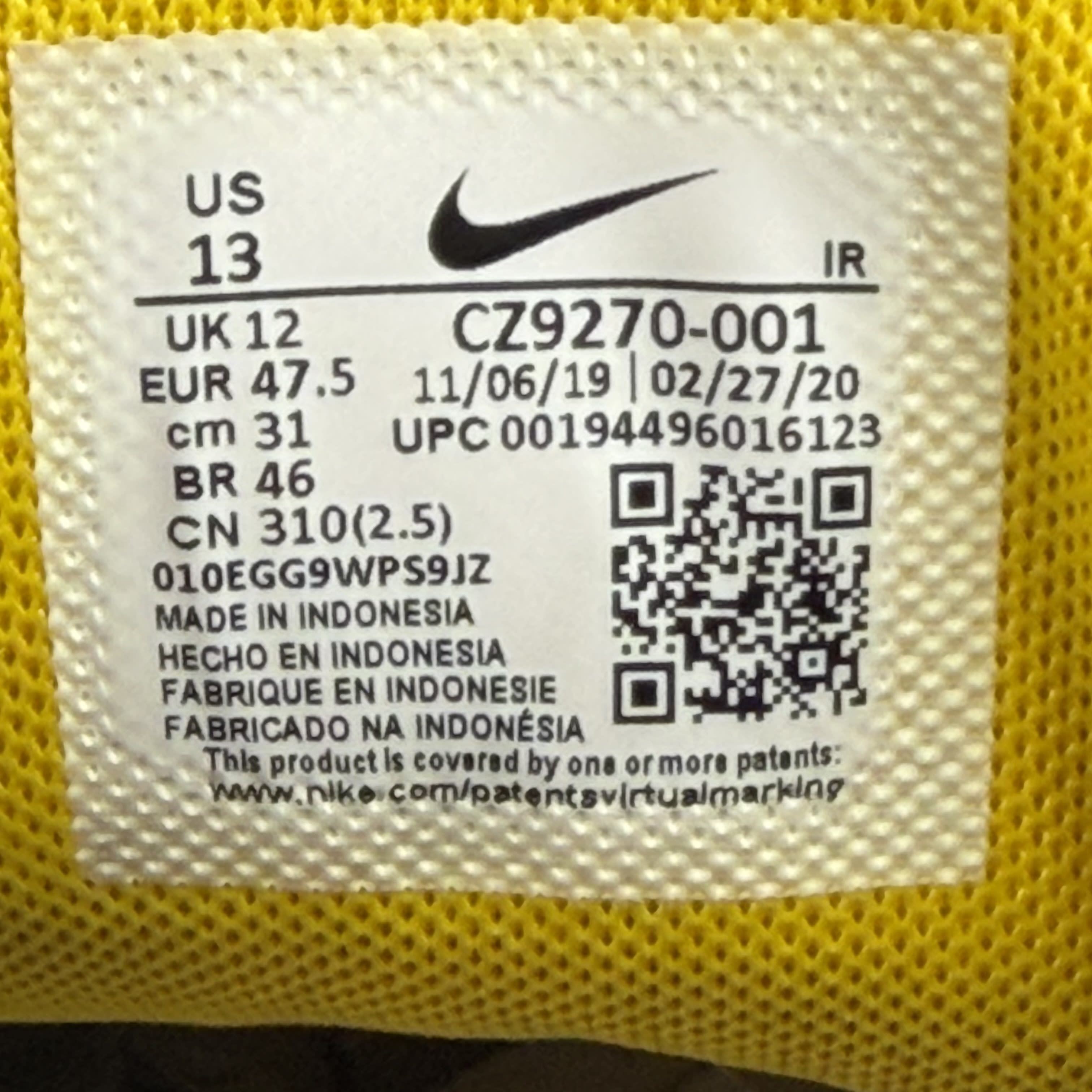 SP7792 Nike Air Max Plus Gradient Black Red Yellow