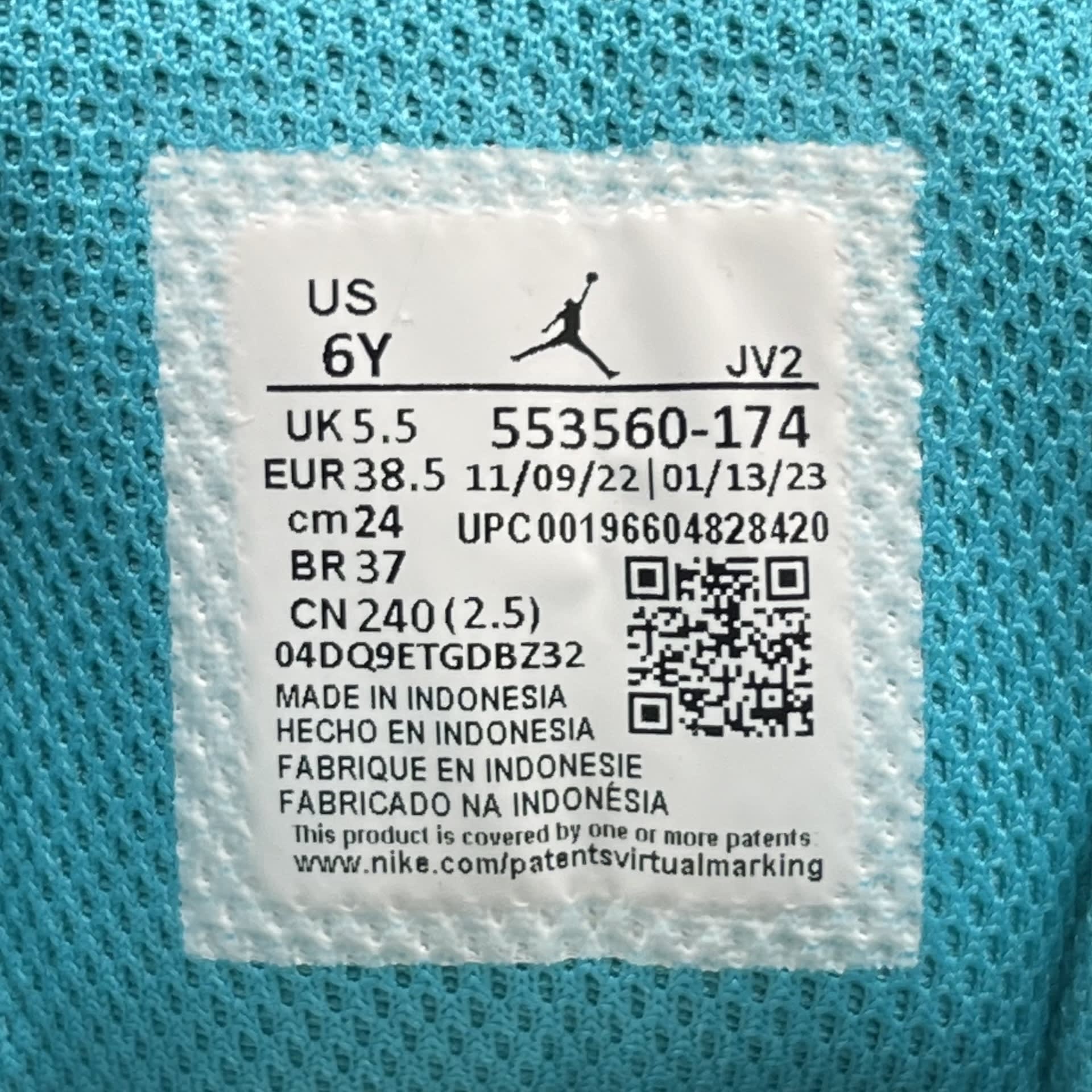 338501 Jordan 1 Low Aquatone (GS)