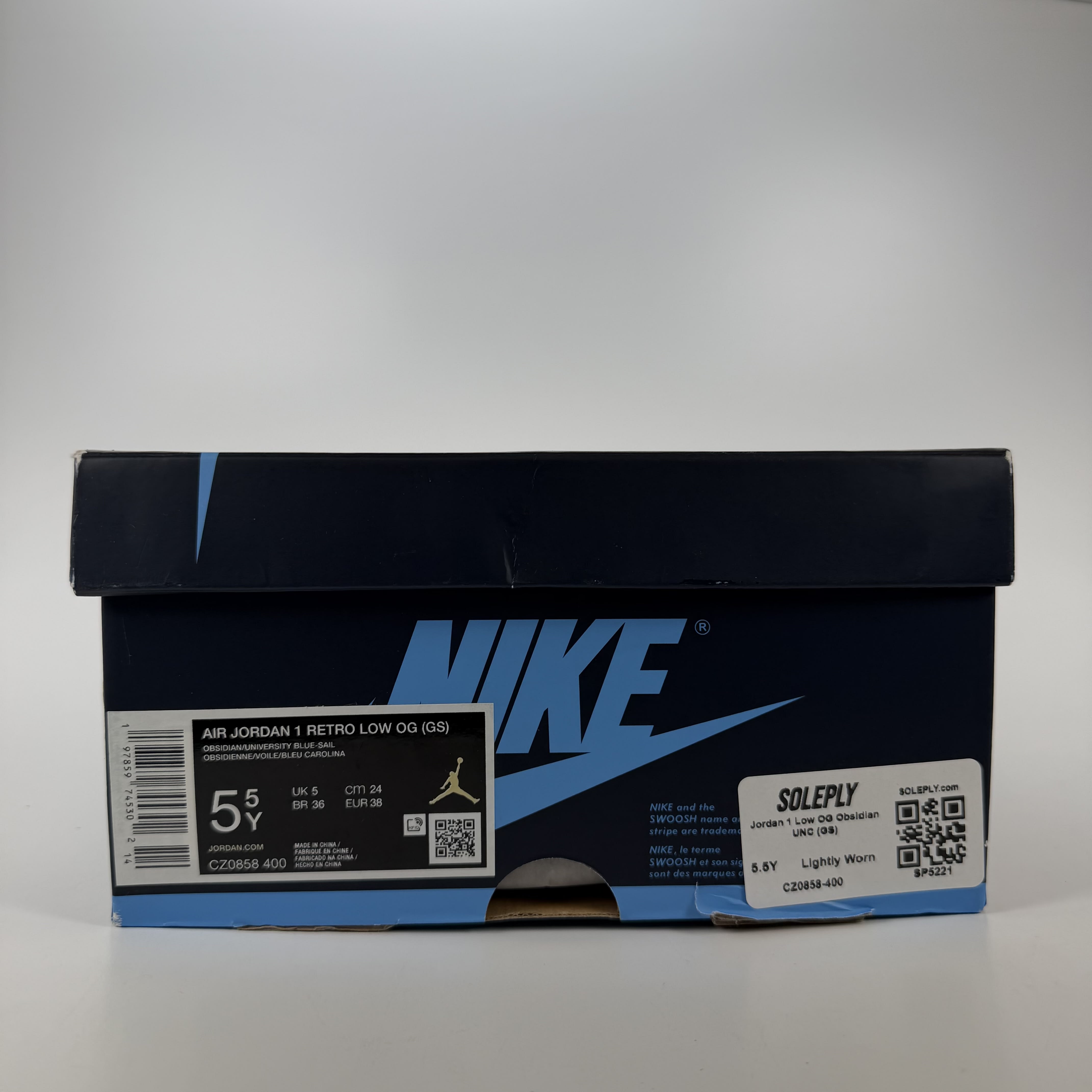 SP5221 Jordan 1 Low OG Obsidian UNC (GS)