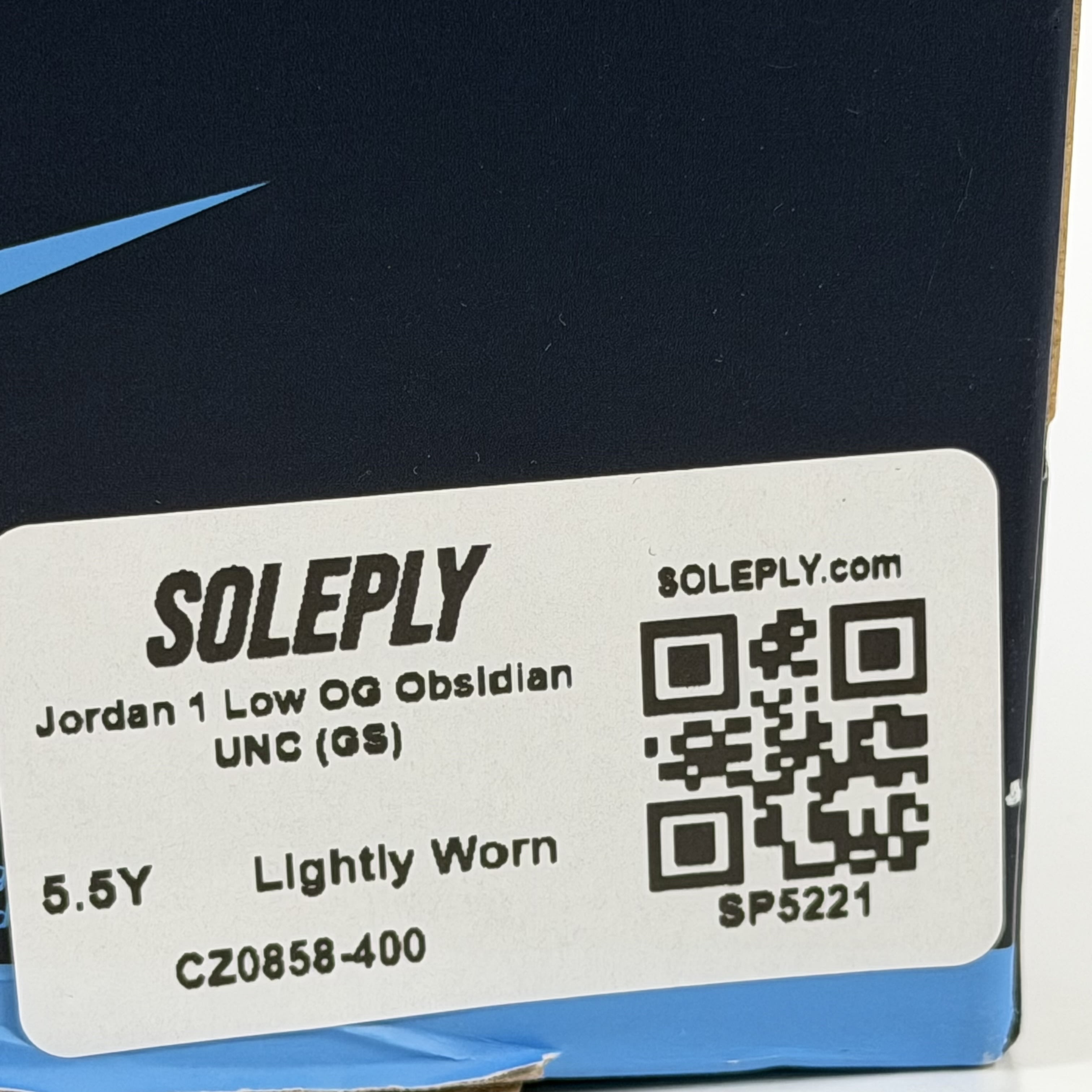 SP5221 Jordan 1 Low OG Obsidian UNC (GS)